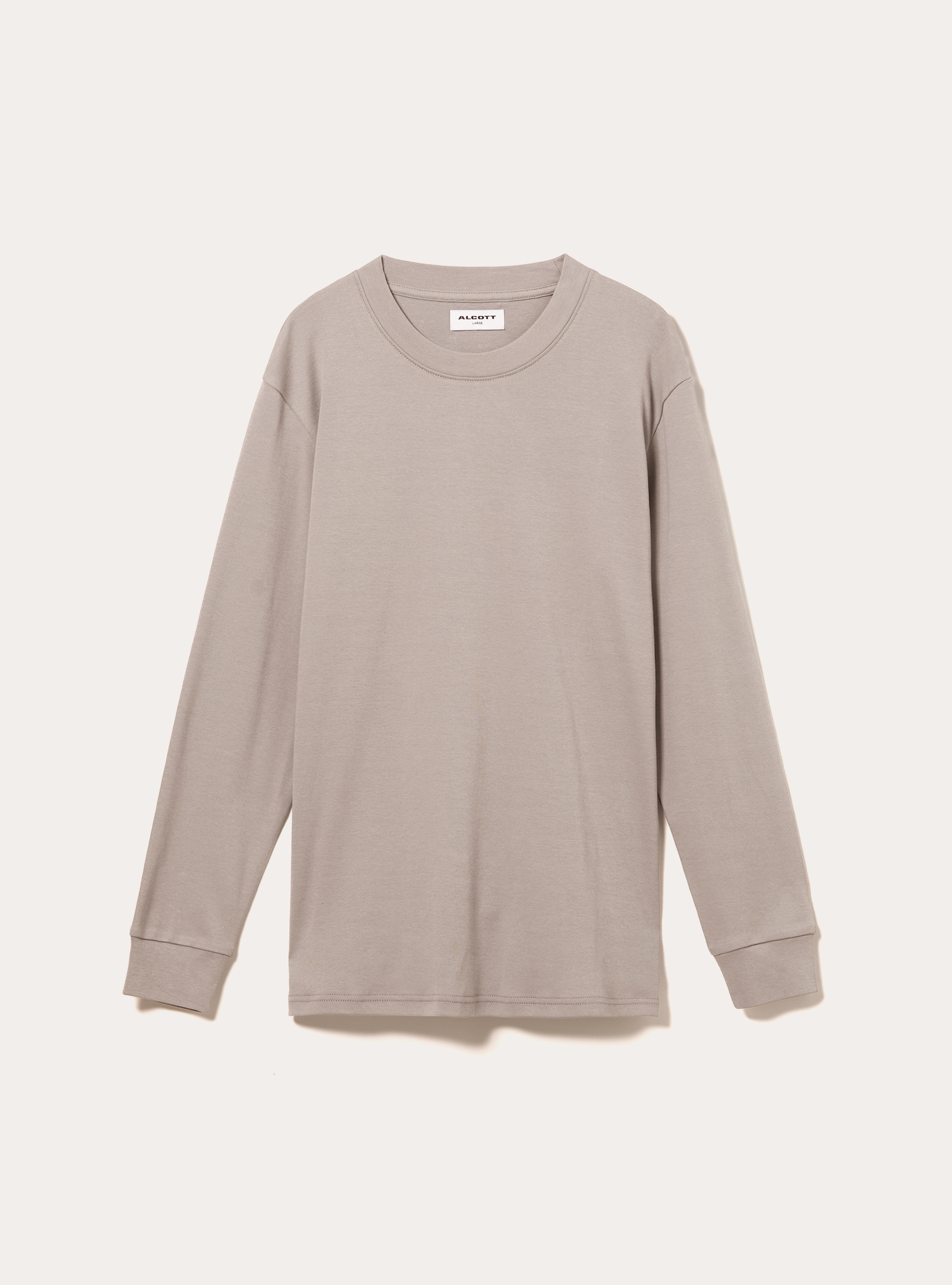T-shirt en coton &agrave; manches longues, GY2 GREY MEDIUM