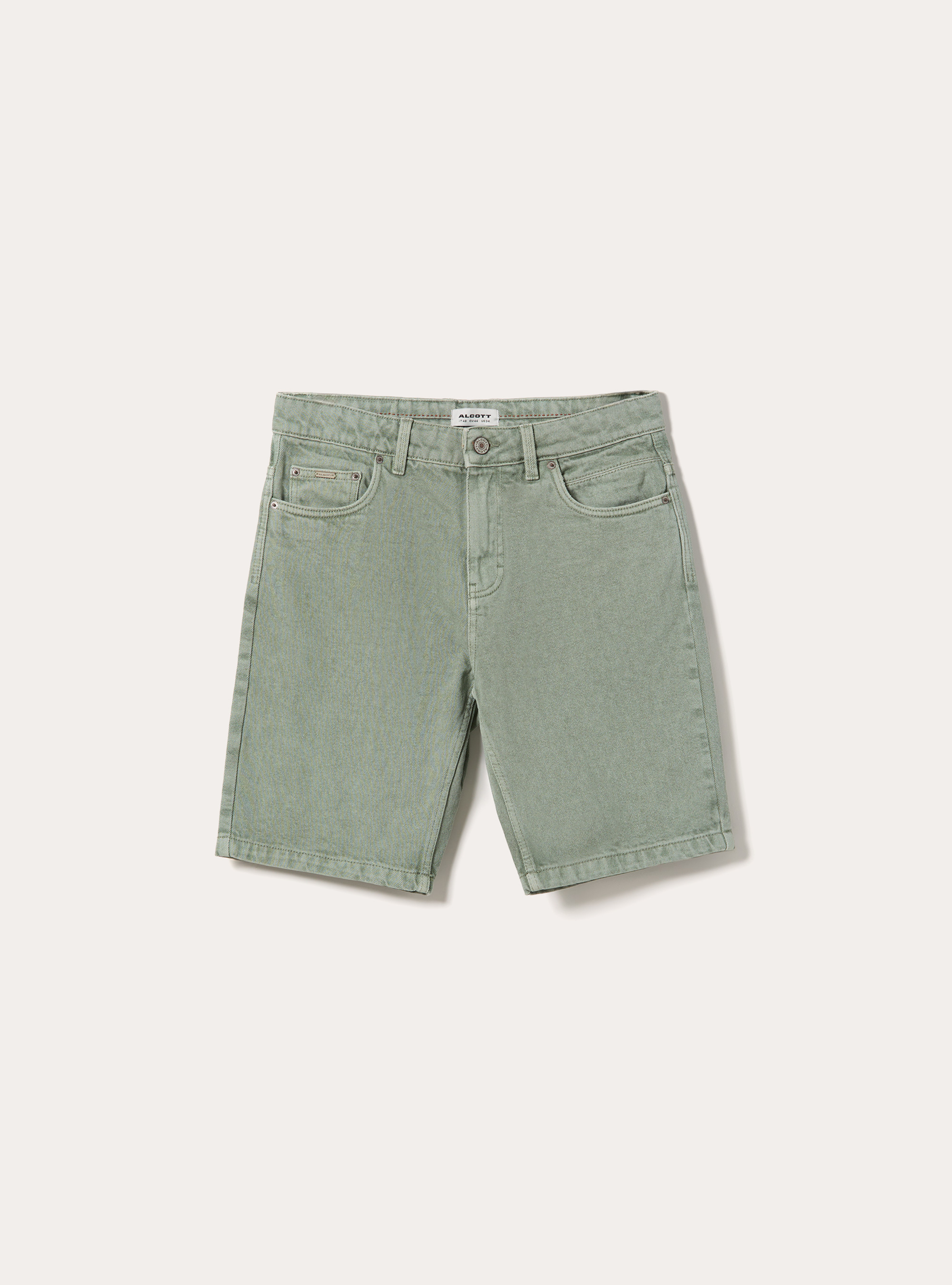 Bermuda Regular Fit in Cotone Leggero, KAKY CHIARO