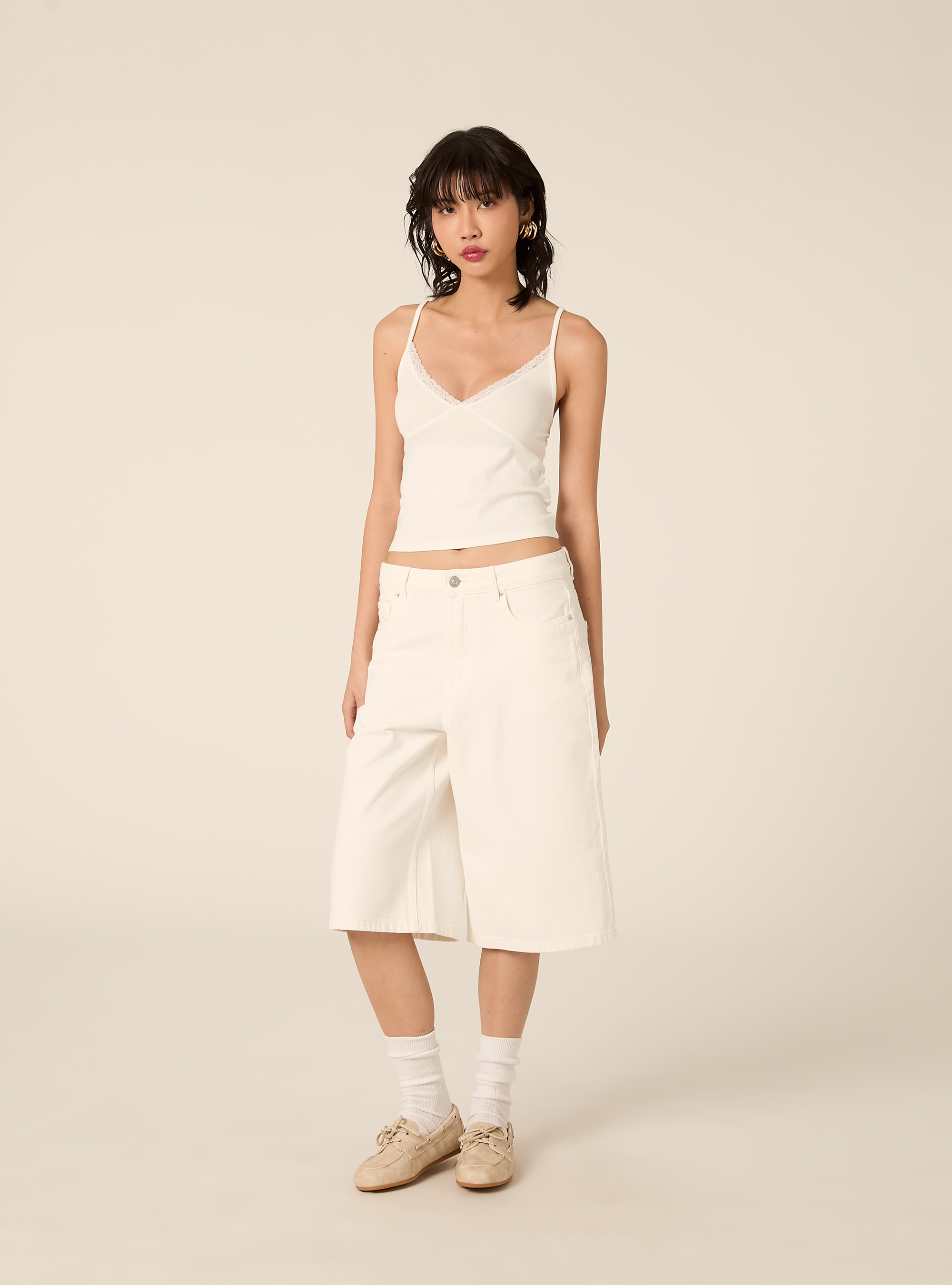 Bralette-Top mit Spitzendetail, WH2 WHITE