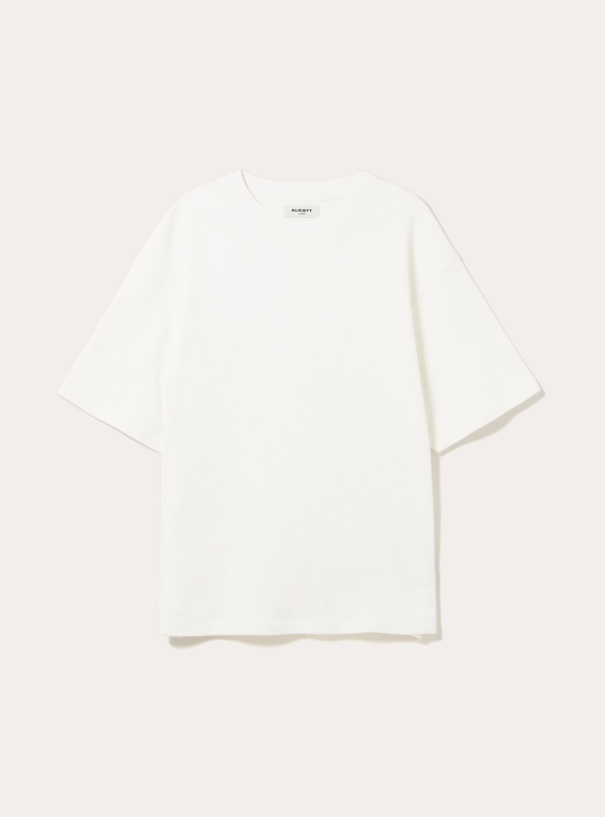 Baumwoll-T-Shirt mit Struktur, WH1 OFF WHITE