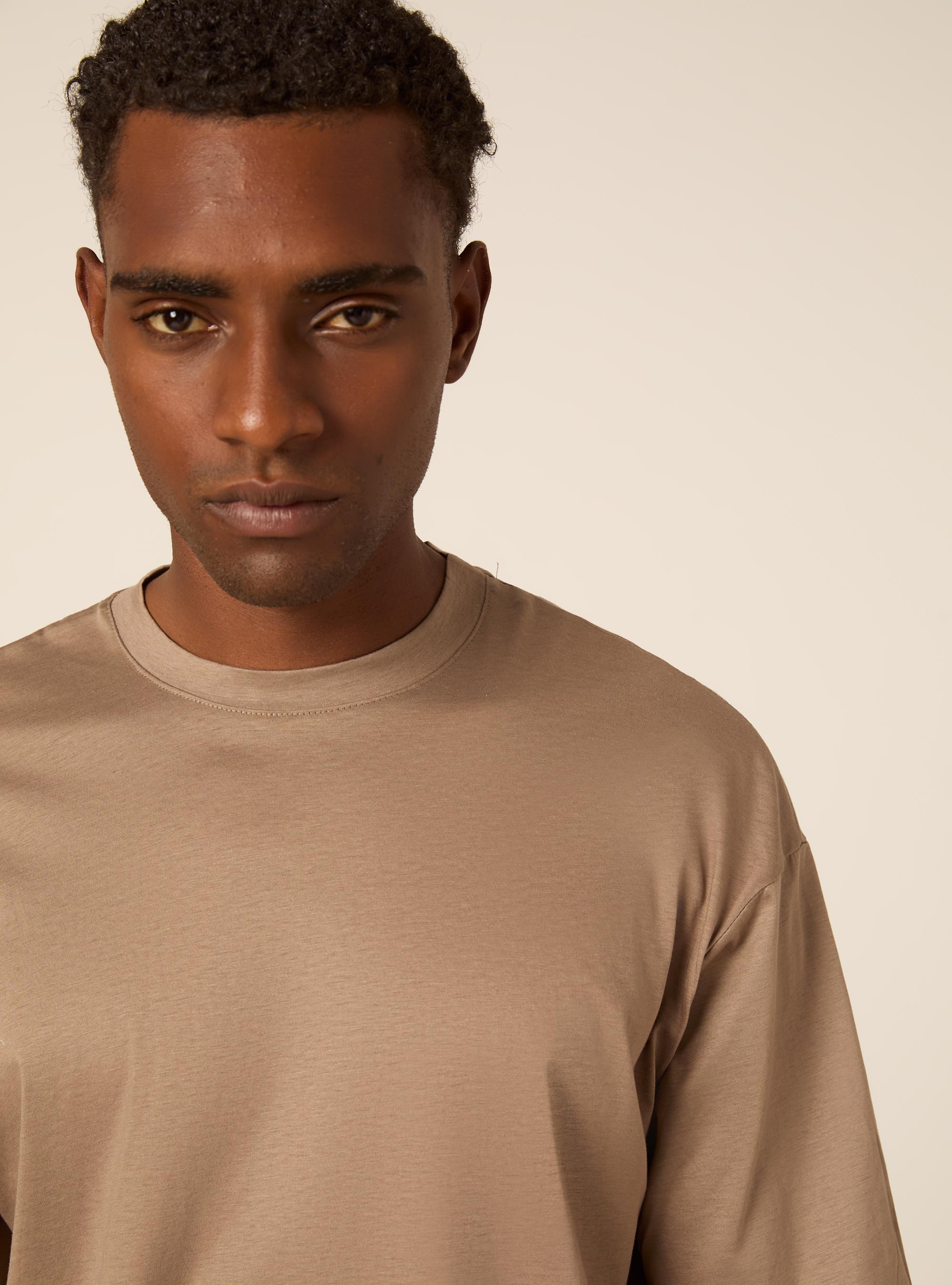 Boxy fit T-shirt, BR3 BROWN LIGHT