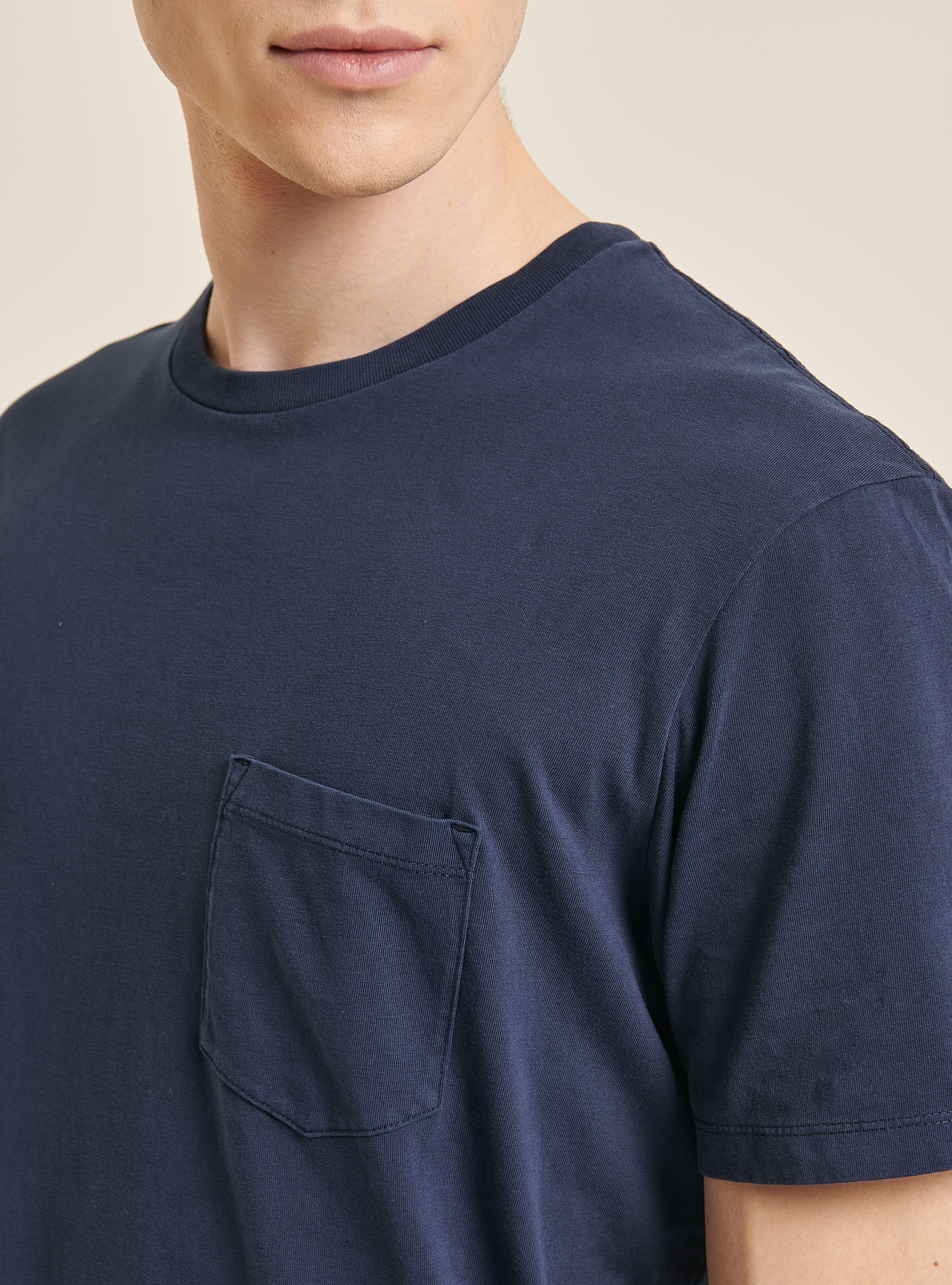 Crew-neck t-shirt with pocket, NA1 NAVY DARK