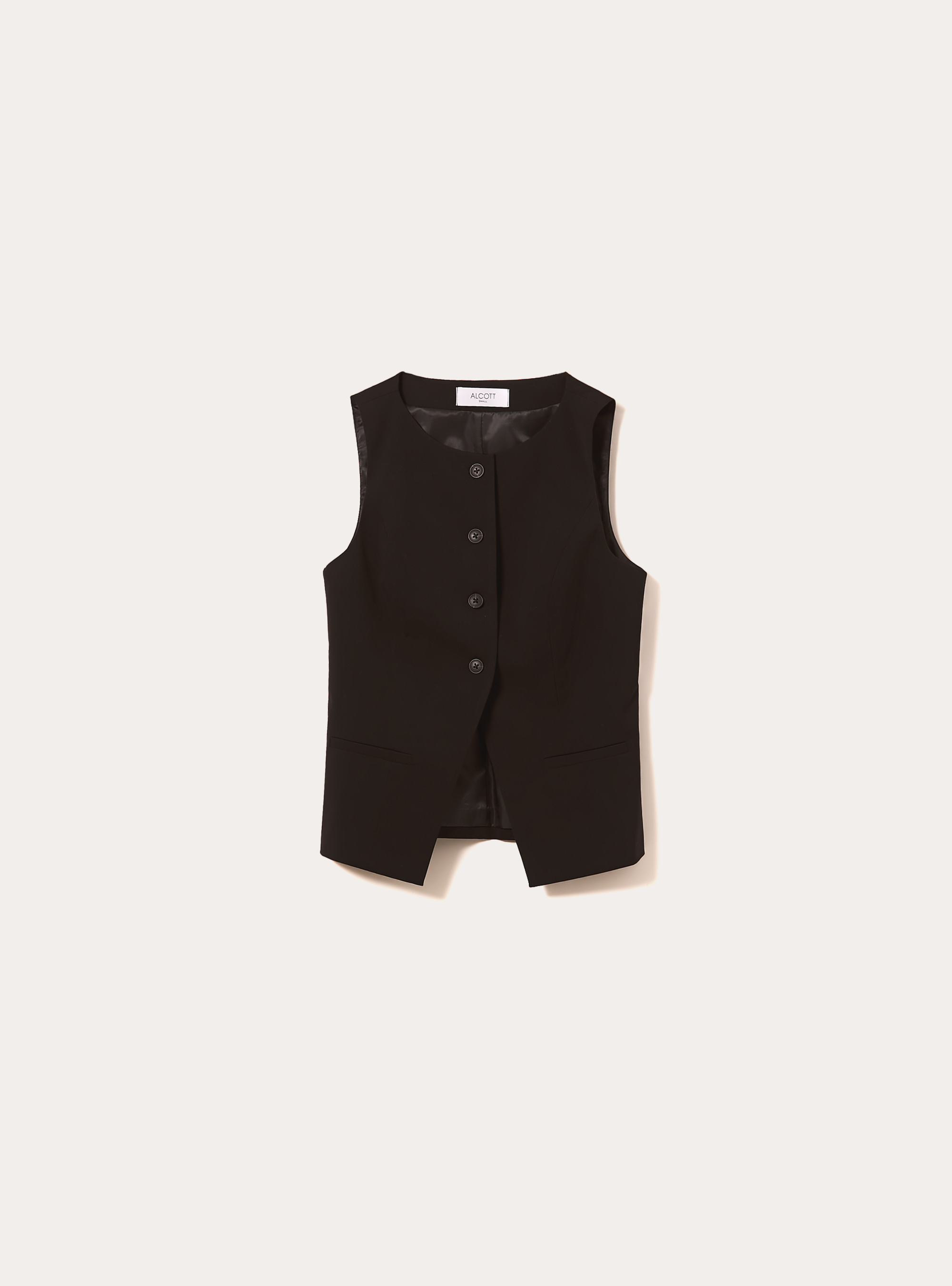 Gilet classique &agrave; boutons, BK1 BLACK