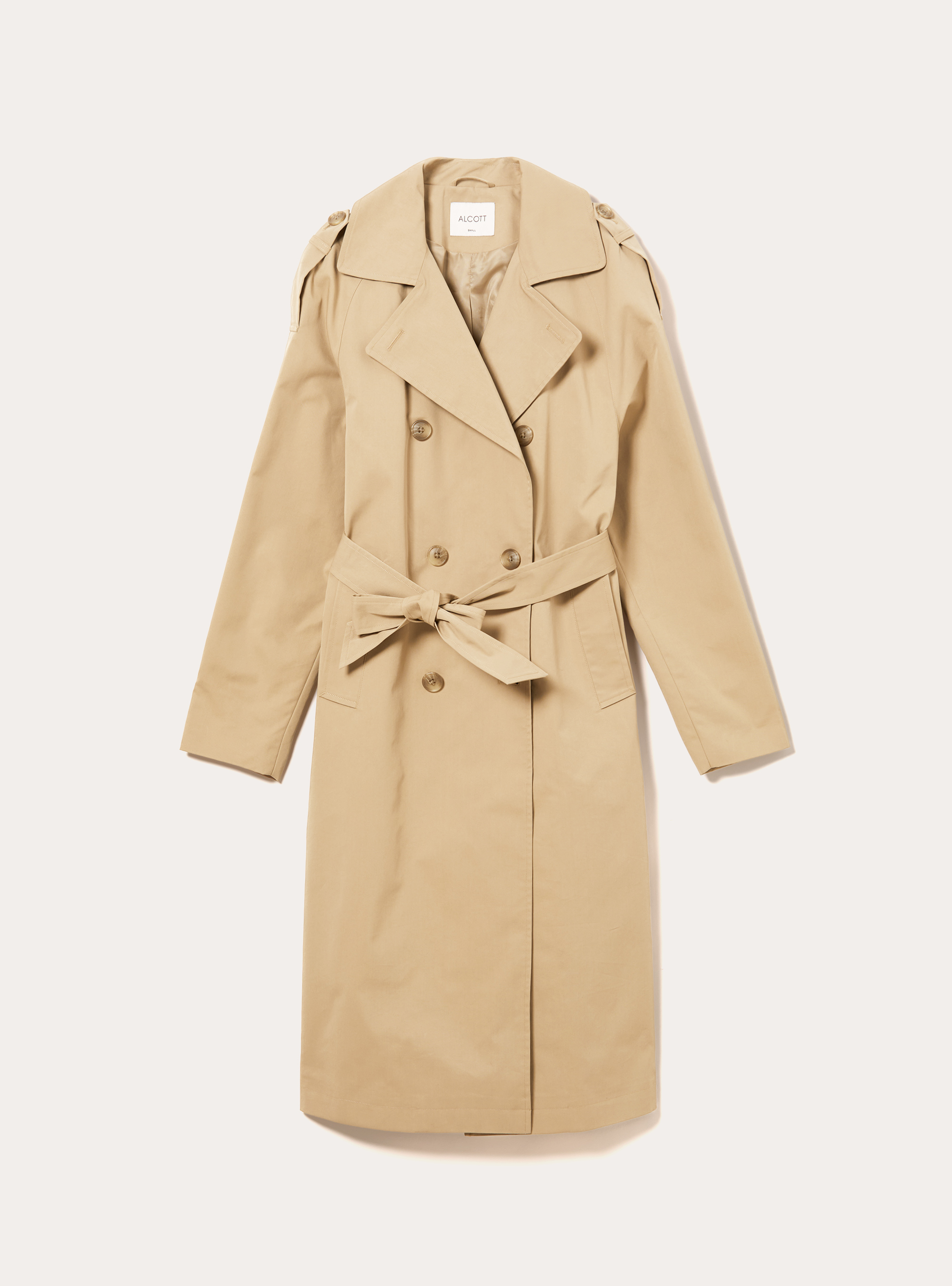 Trench long avec ceinture, BG2 BEIGE MEDIUM