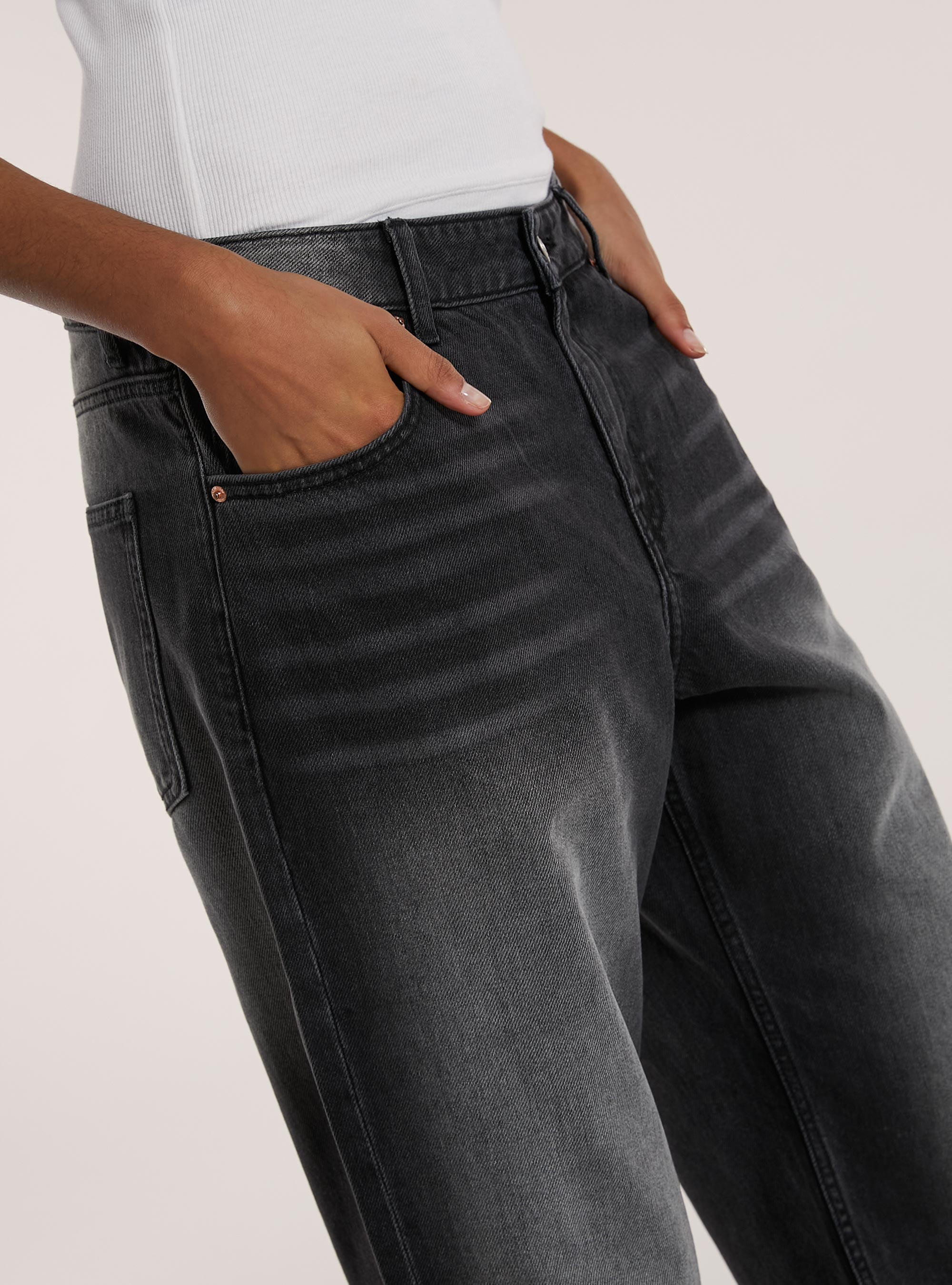 Jean de coupe ample, D000 BLACK