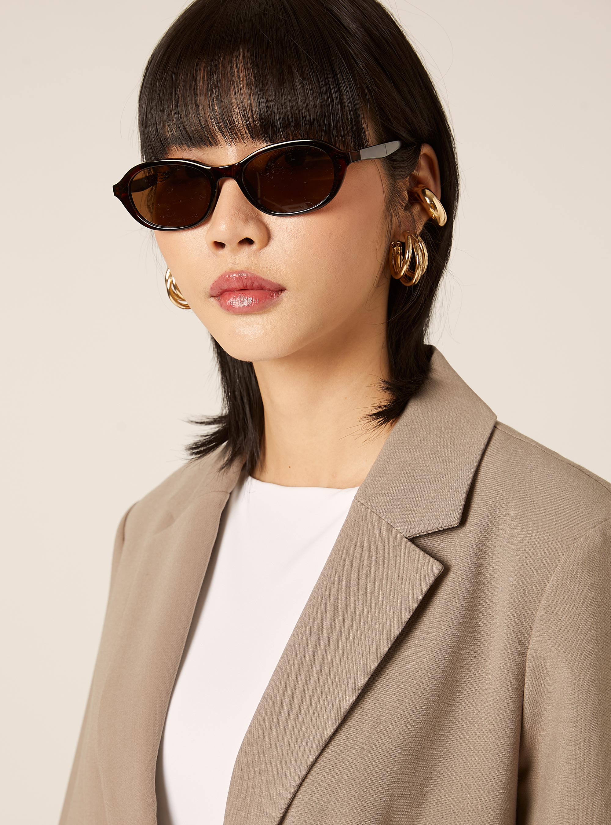 Regular fit single-breasted blazer, BR3 BROWN LIGHT
