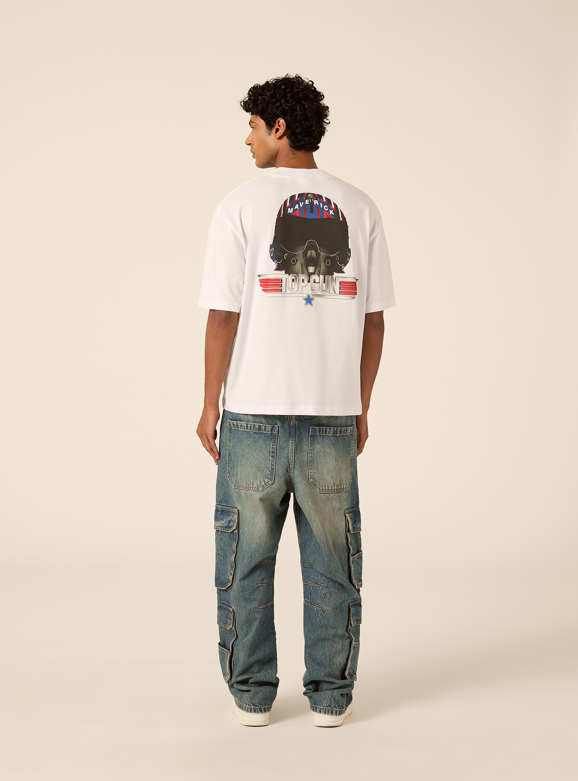 Maglietta boxy fit Top Gun / Alcott, WH3 WHITE