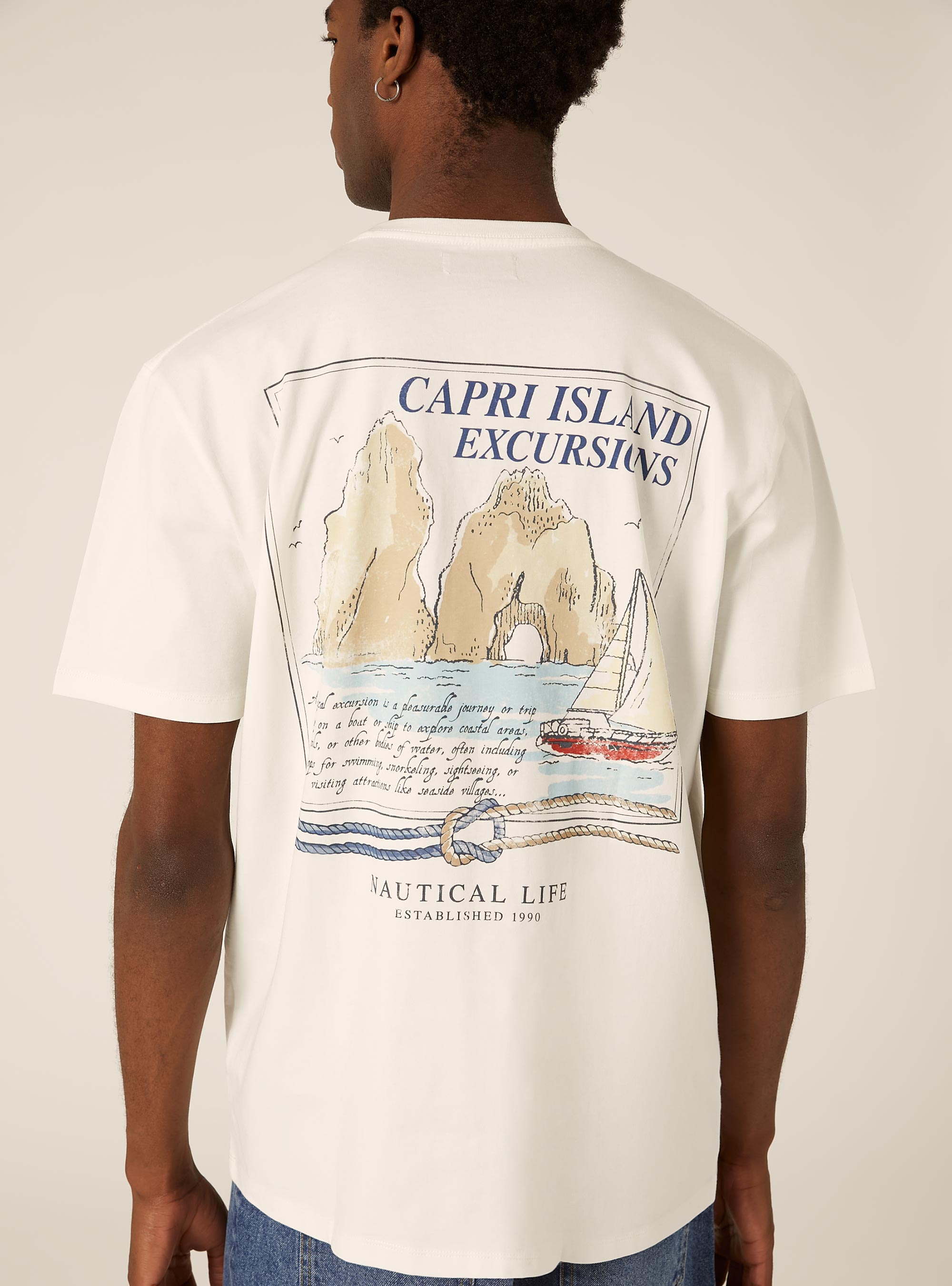 Boxy Fit T-Shirt Capri Amore Mio, WH2 WHITE