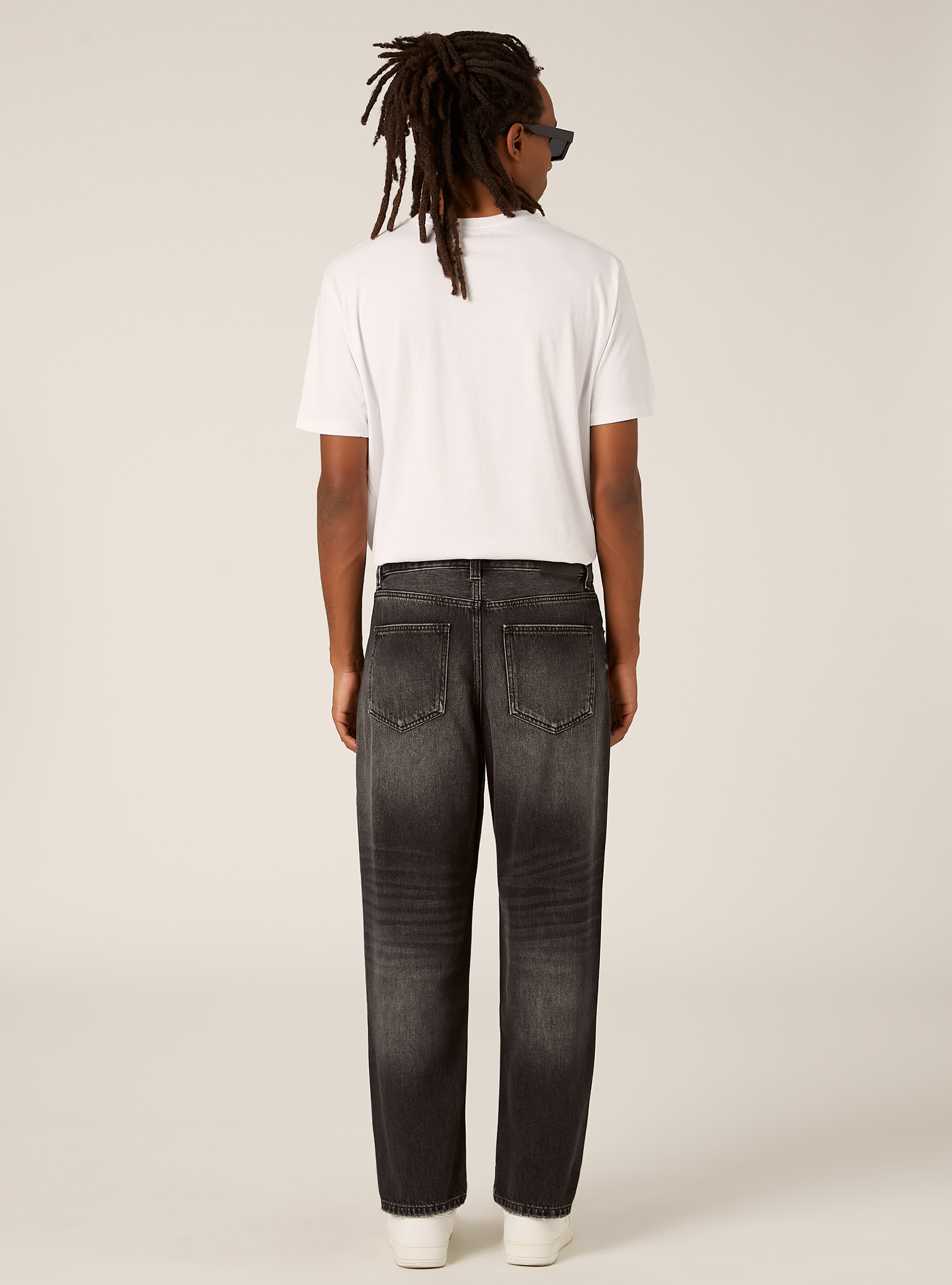 Jeans coupe fusel&eacute;e, D000 BLACK