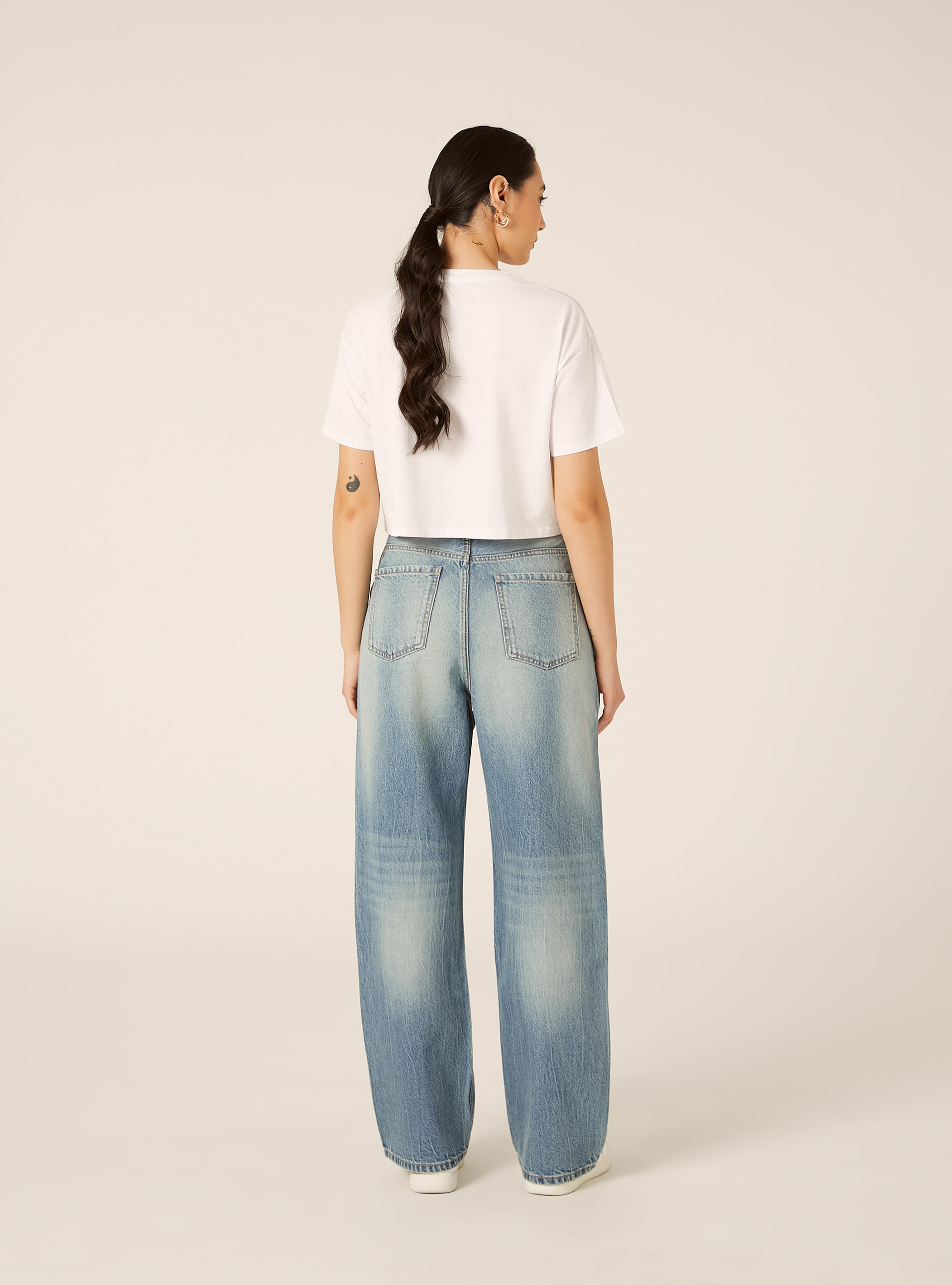 Vaqueros wide leg, D006 AZURE