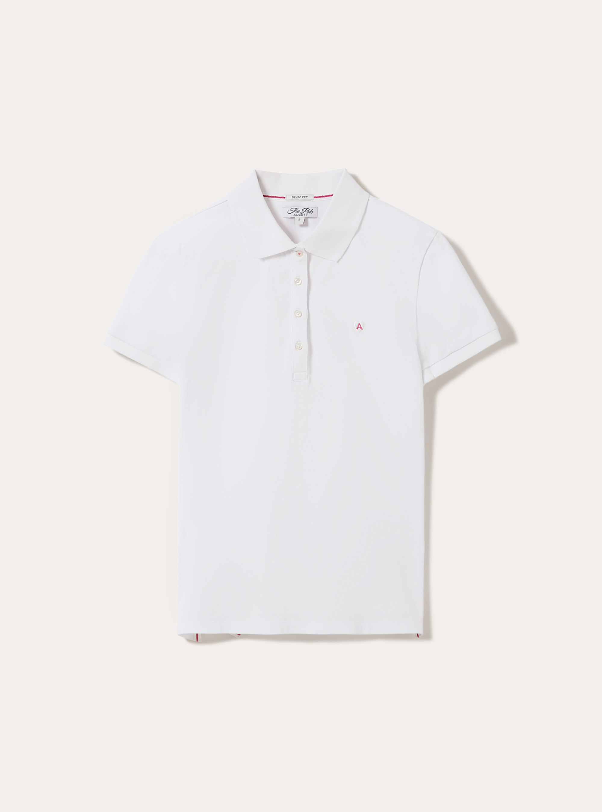 Polo de piqu&eacute; de algod&oacute;n con bordado, WH3 WHITE