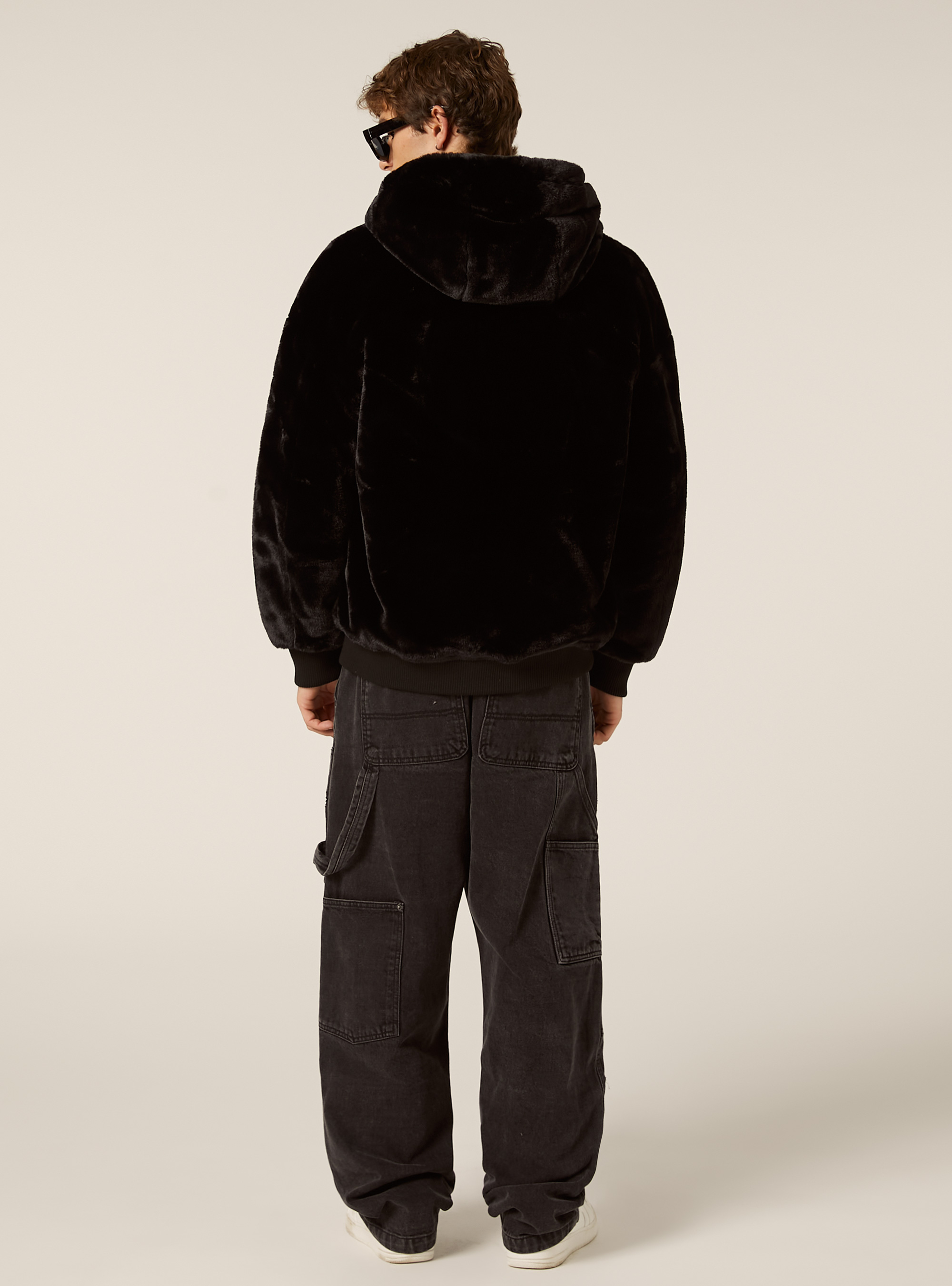 Veste r&eacute;versible avec capuche, BK1 BLACK
