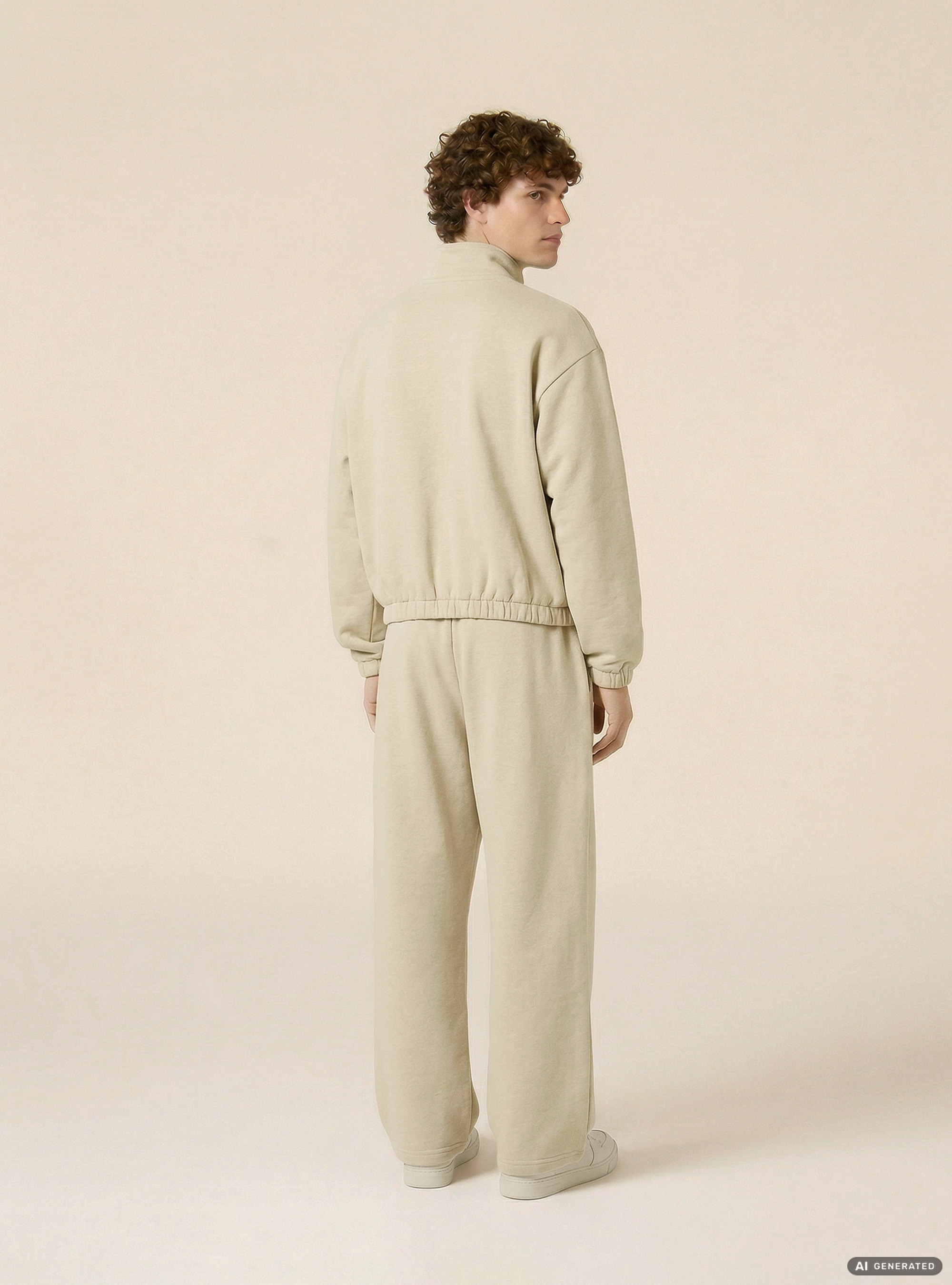 Jogger in felpa baloon fit, BG3 BEIGE LIGHT