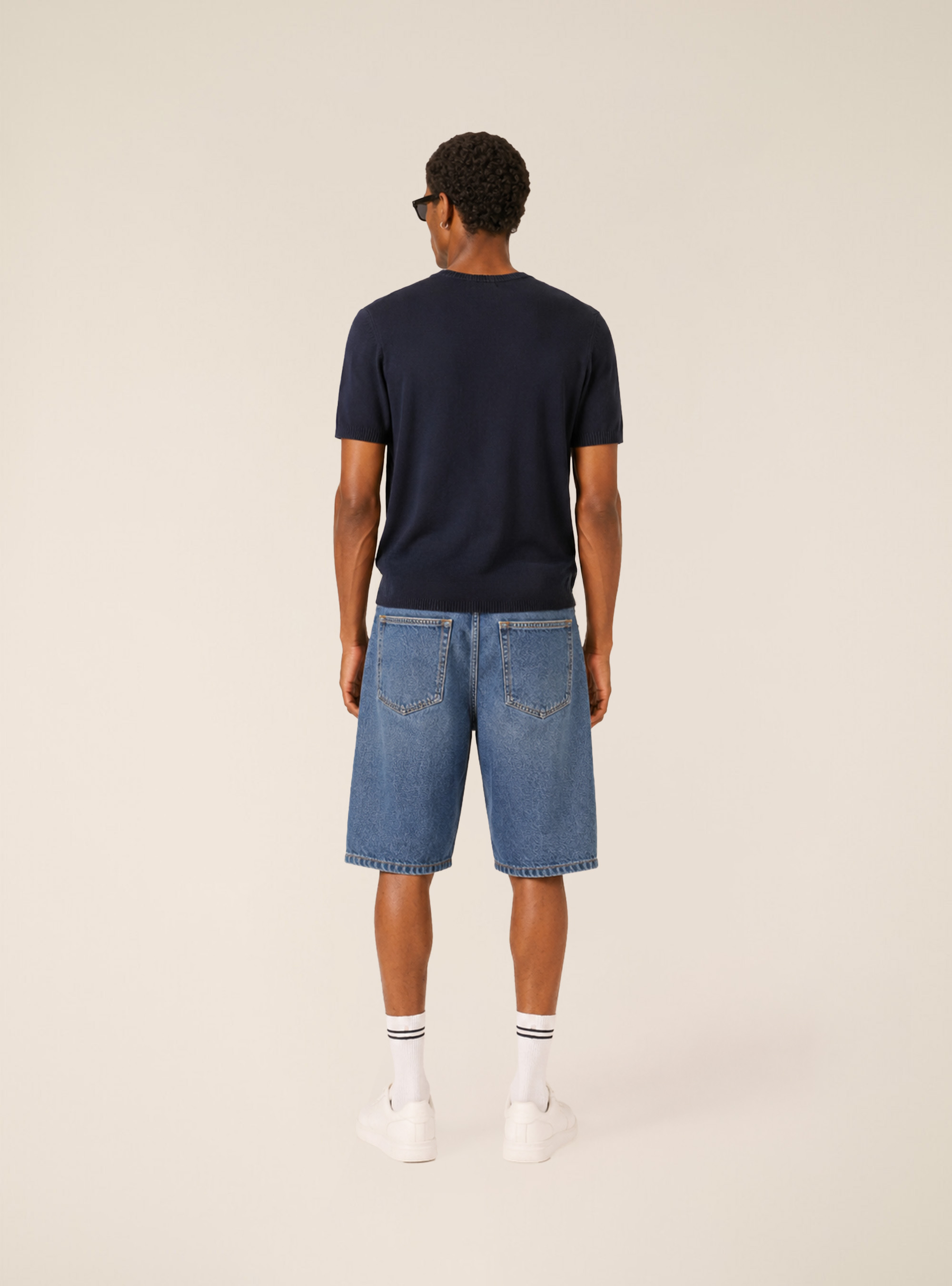Short Sleeve Lightweight Knit T-Shirt, NA1 NAVY DARK