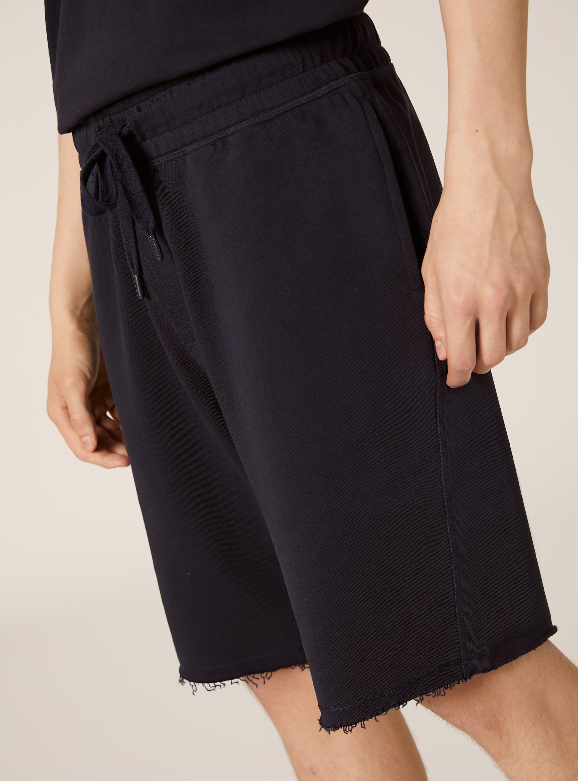 Bermuda jogger in cotone, NAVY SCURO