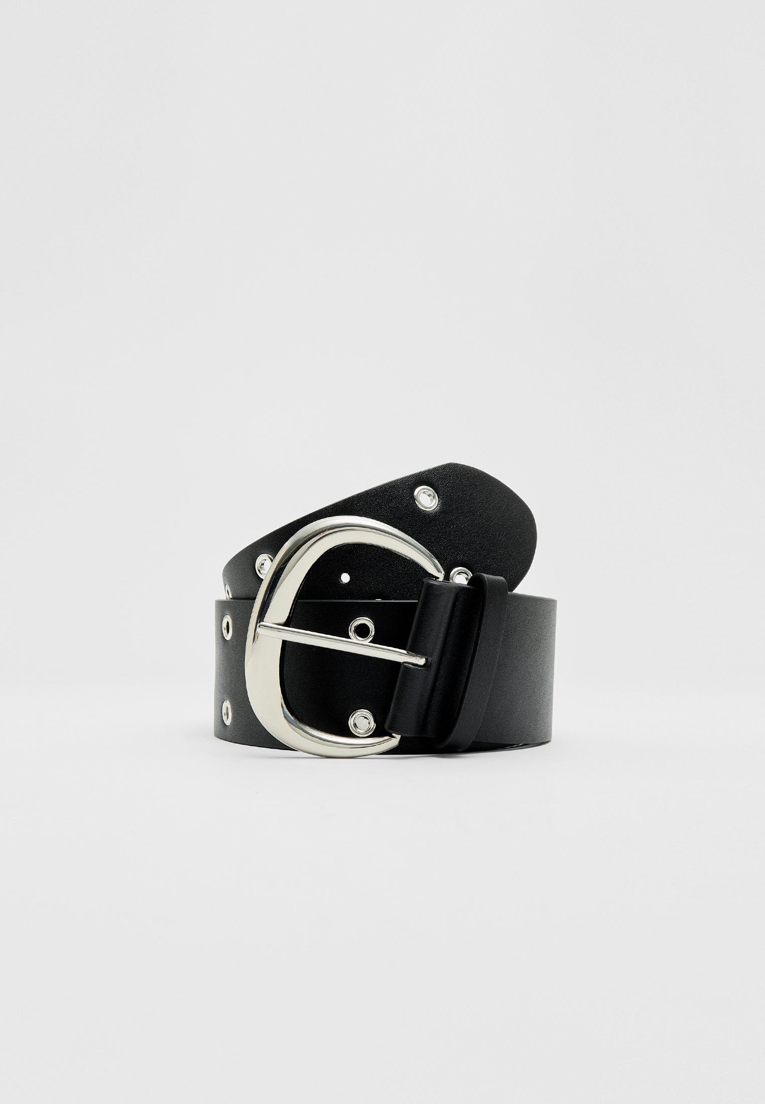 Ceinture &agrave; oeillets, BK1 BLACK