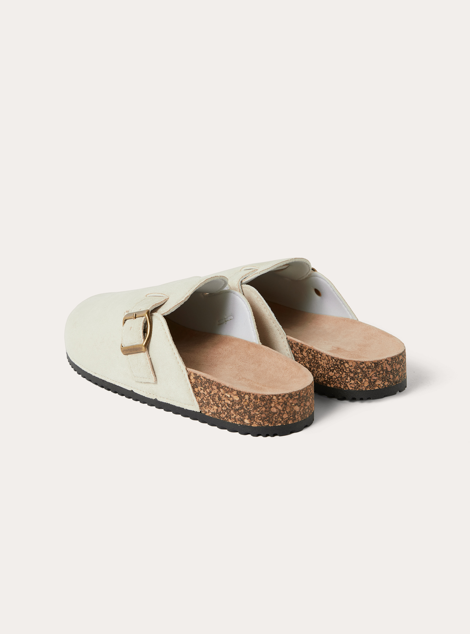 Sabots aus Wildleder, BG3 BEIGE LIGHT