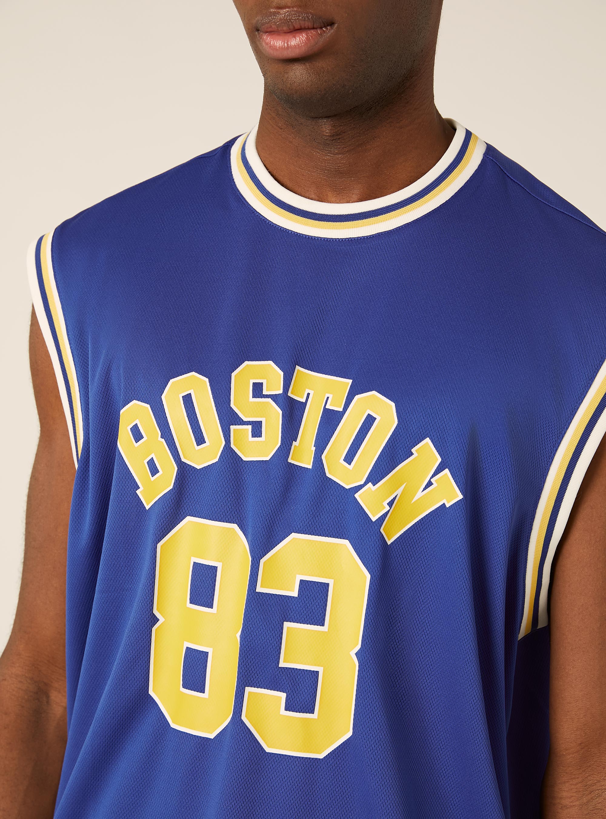 Boxy Fit Tanktop mit Varsity-Print, RY2 ROYALE MEDIUM