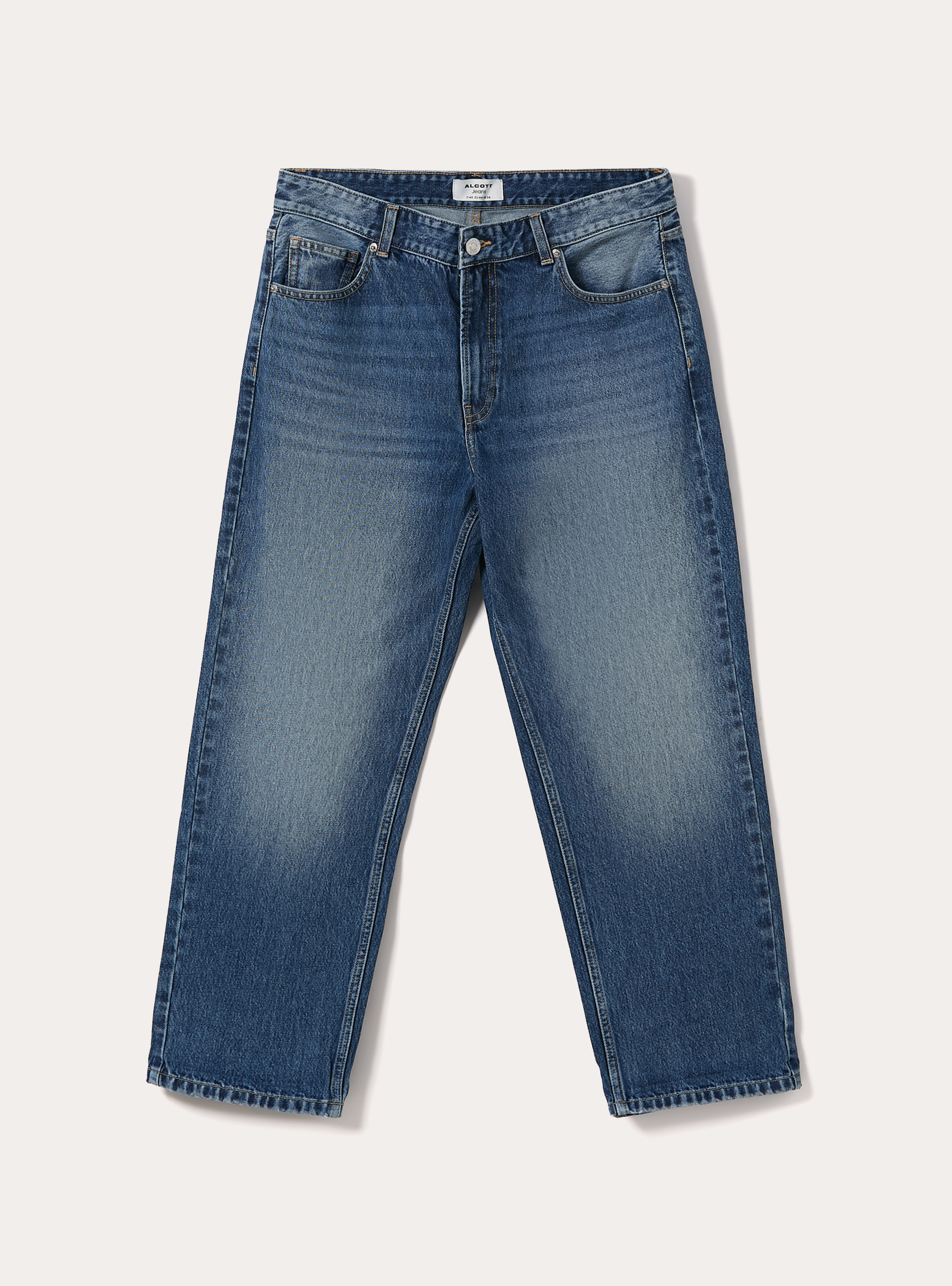 Jeans mit konischer Passform, D003 MEDIUM BLUE