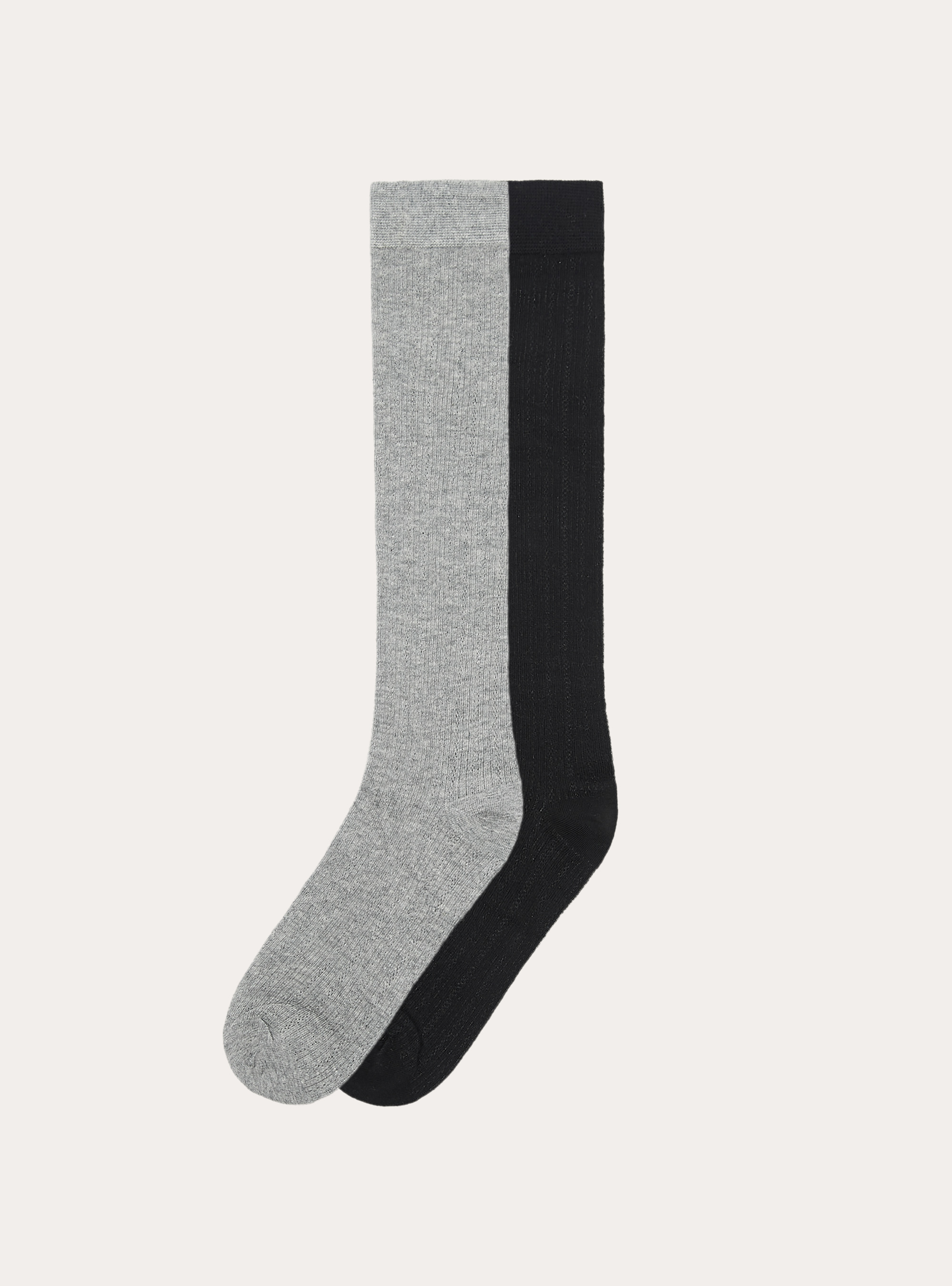 Set de dos pares de calcetines, BK1 BLACK
