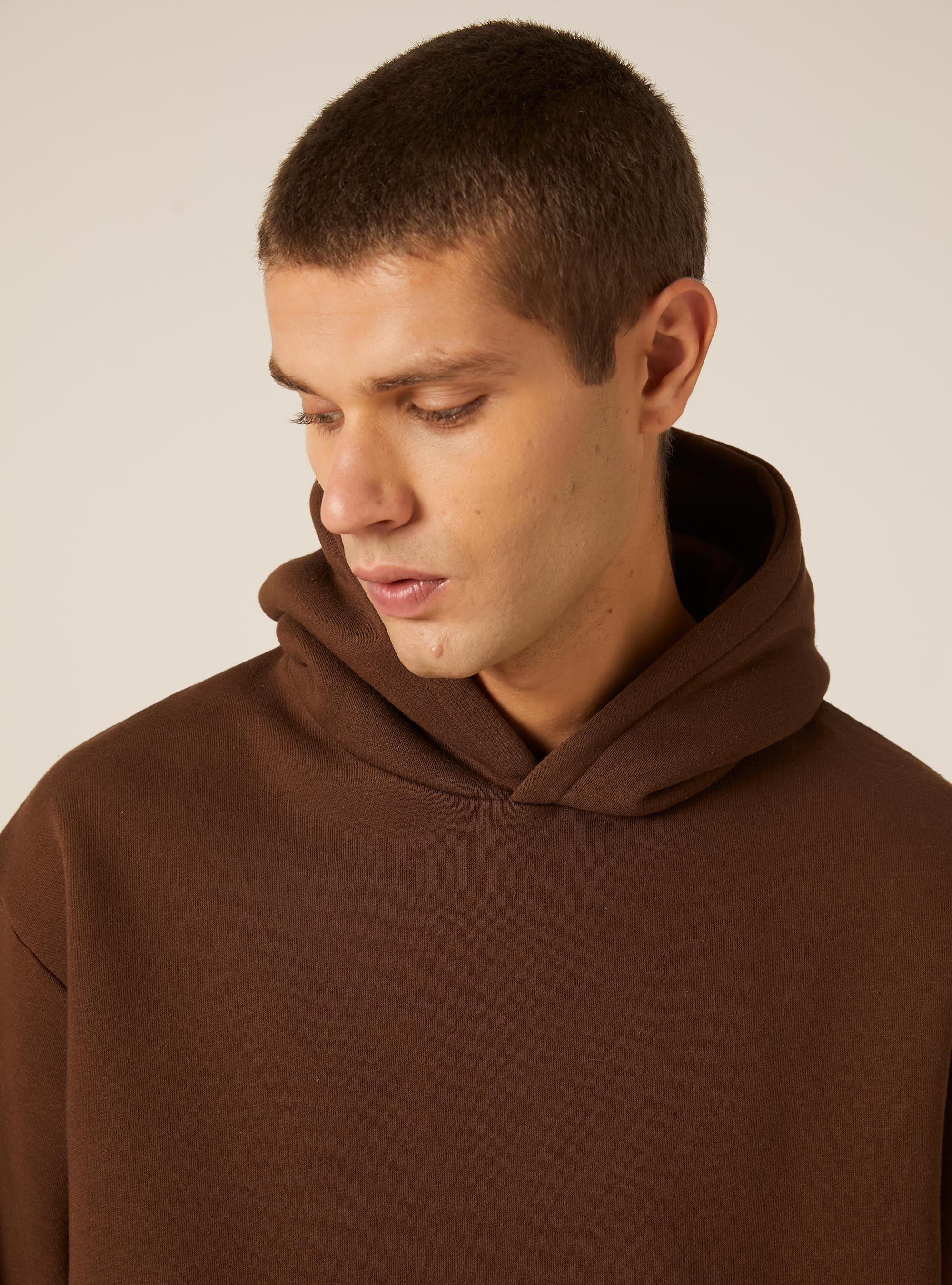Sweat &agrave; capuche coupe boxy, BR2 BROWN MEDIUM