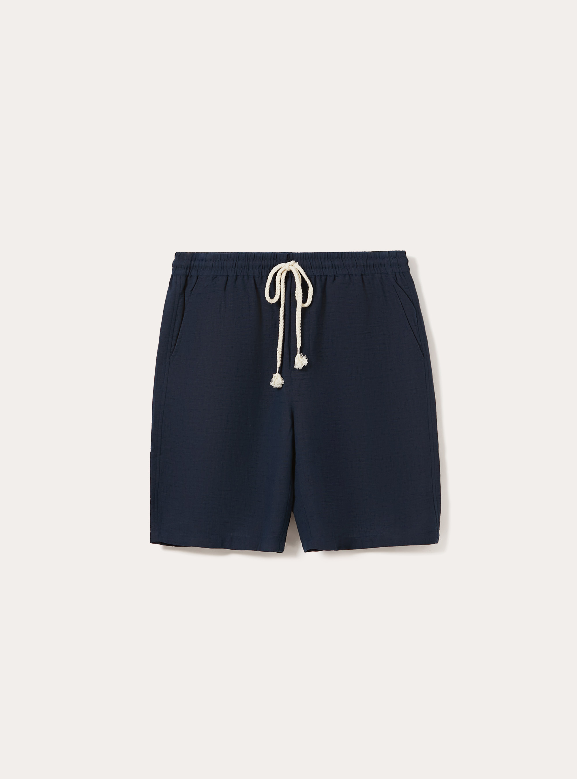 Bermuda l&eacute;ger avec taille &eacute;lastiqu&eacute;e, NA2 NAVY MEDIUM