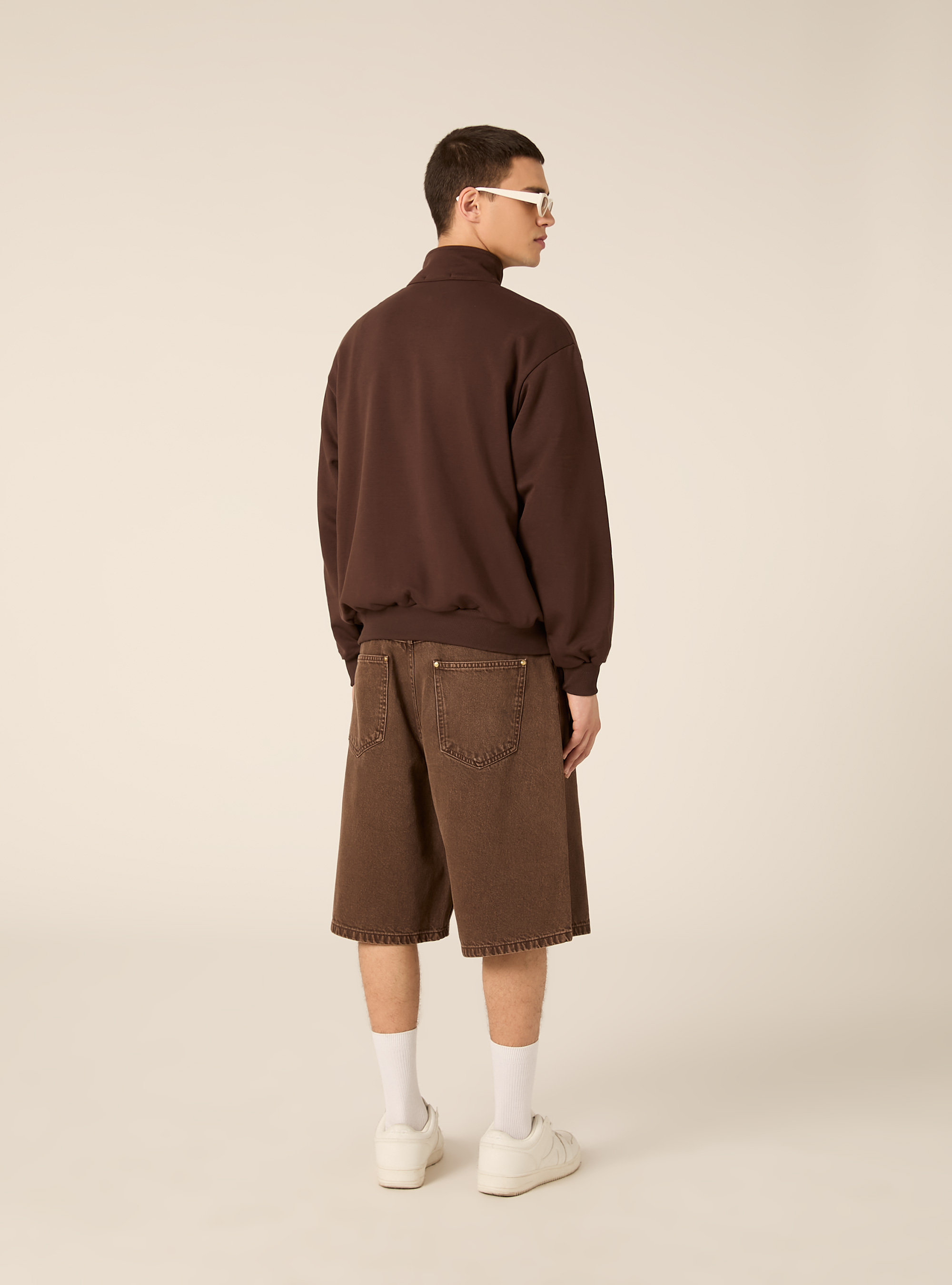Box fit sweatshirt, BR1 BROWN DARK