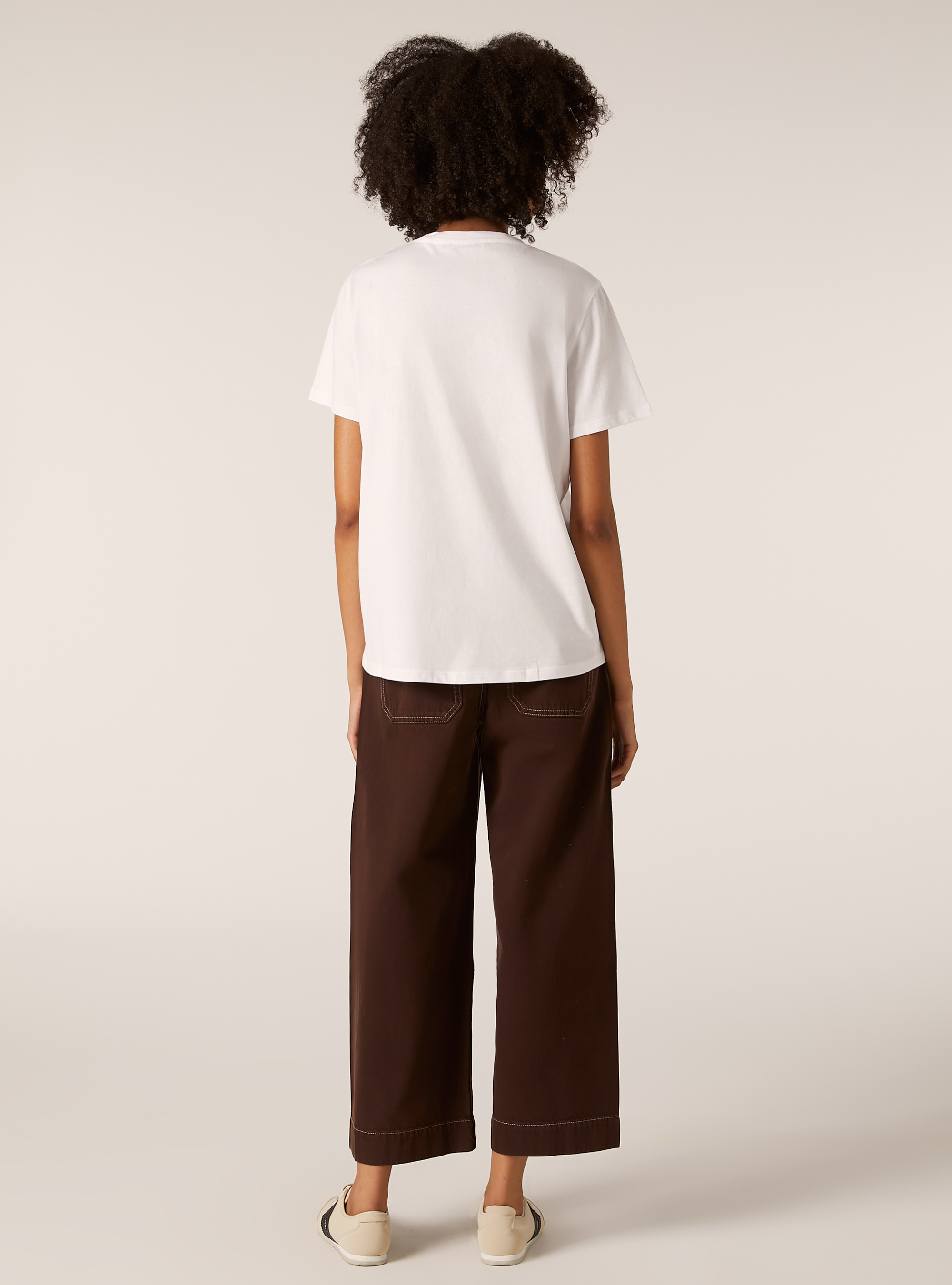 Camiseta con estampado met&aacute;lico, WH3 WHITE