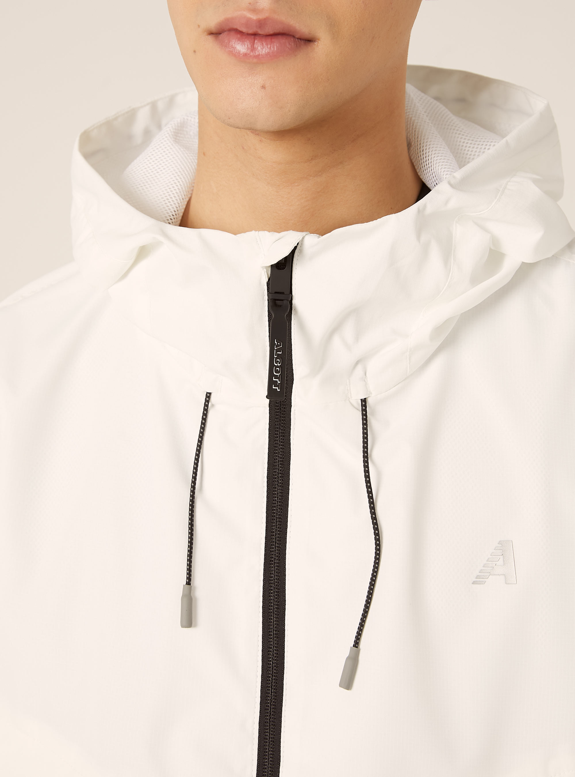 Windproof jacket in technical fabric, WH2 WHITE