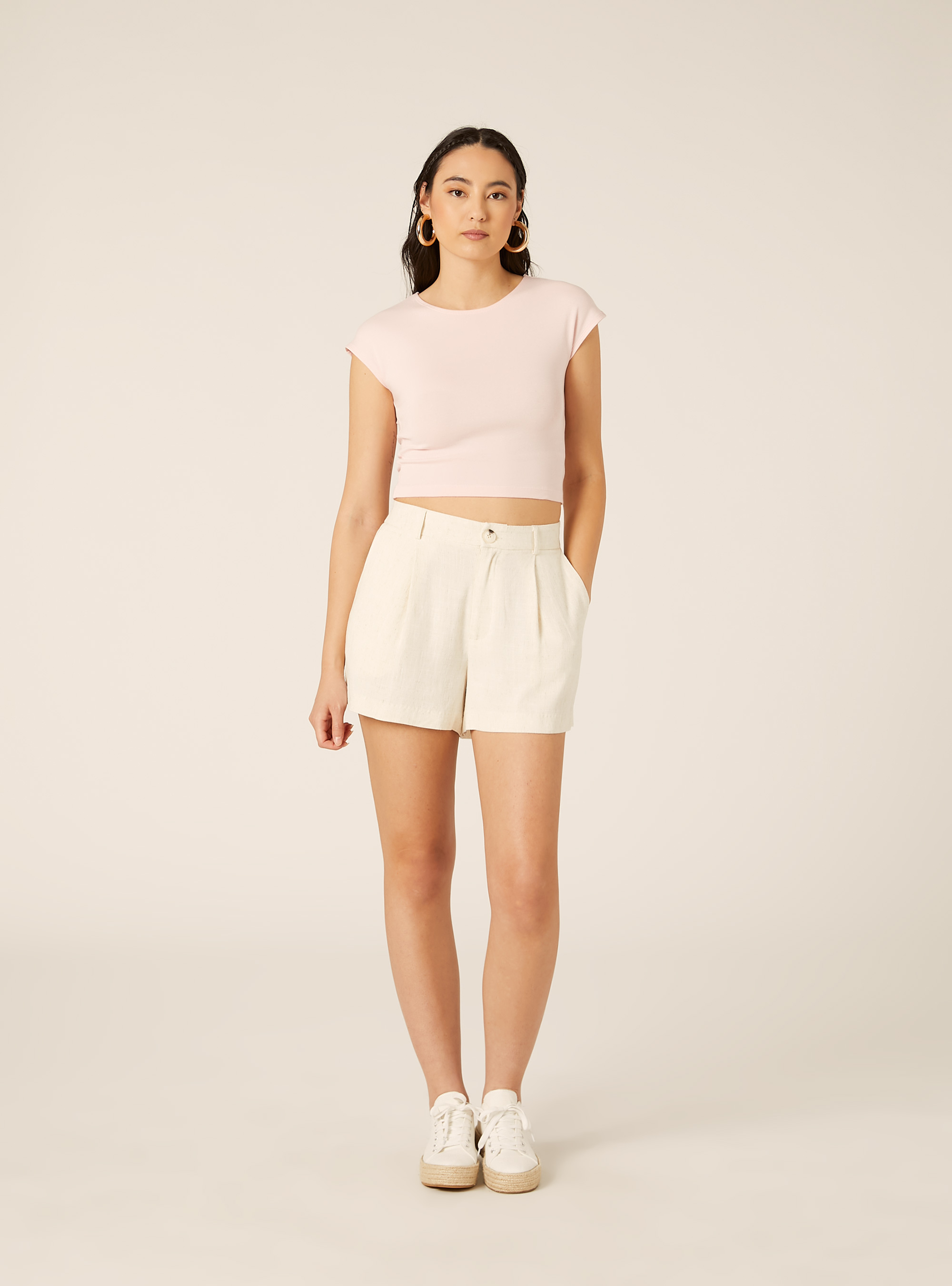 Camiseta Crop de Algod&oacute;n, PK2 PINK MEDIUM