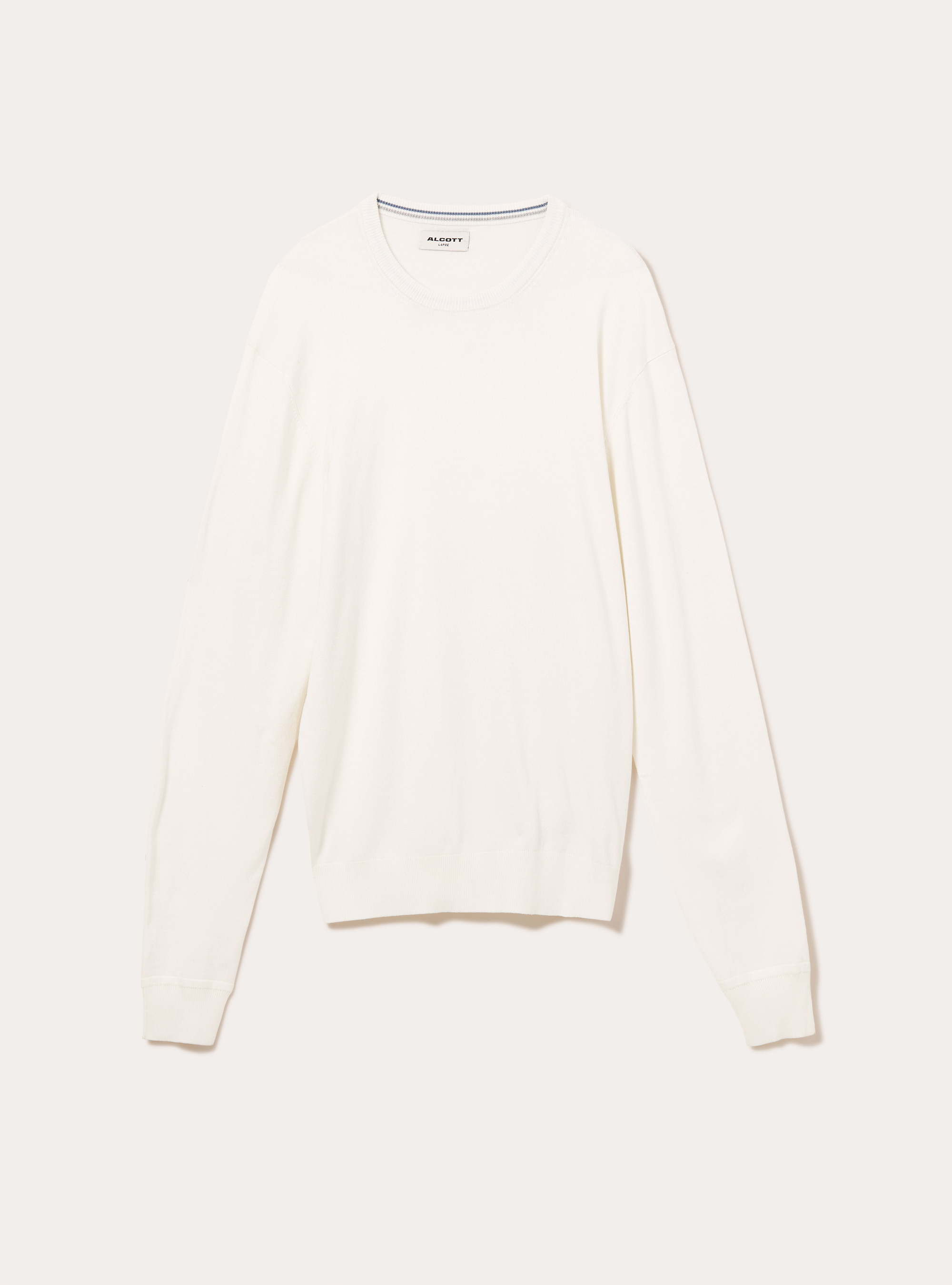 Pull &agrave; col rond en viscose Ecovero, WH2 WHITE