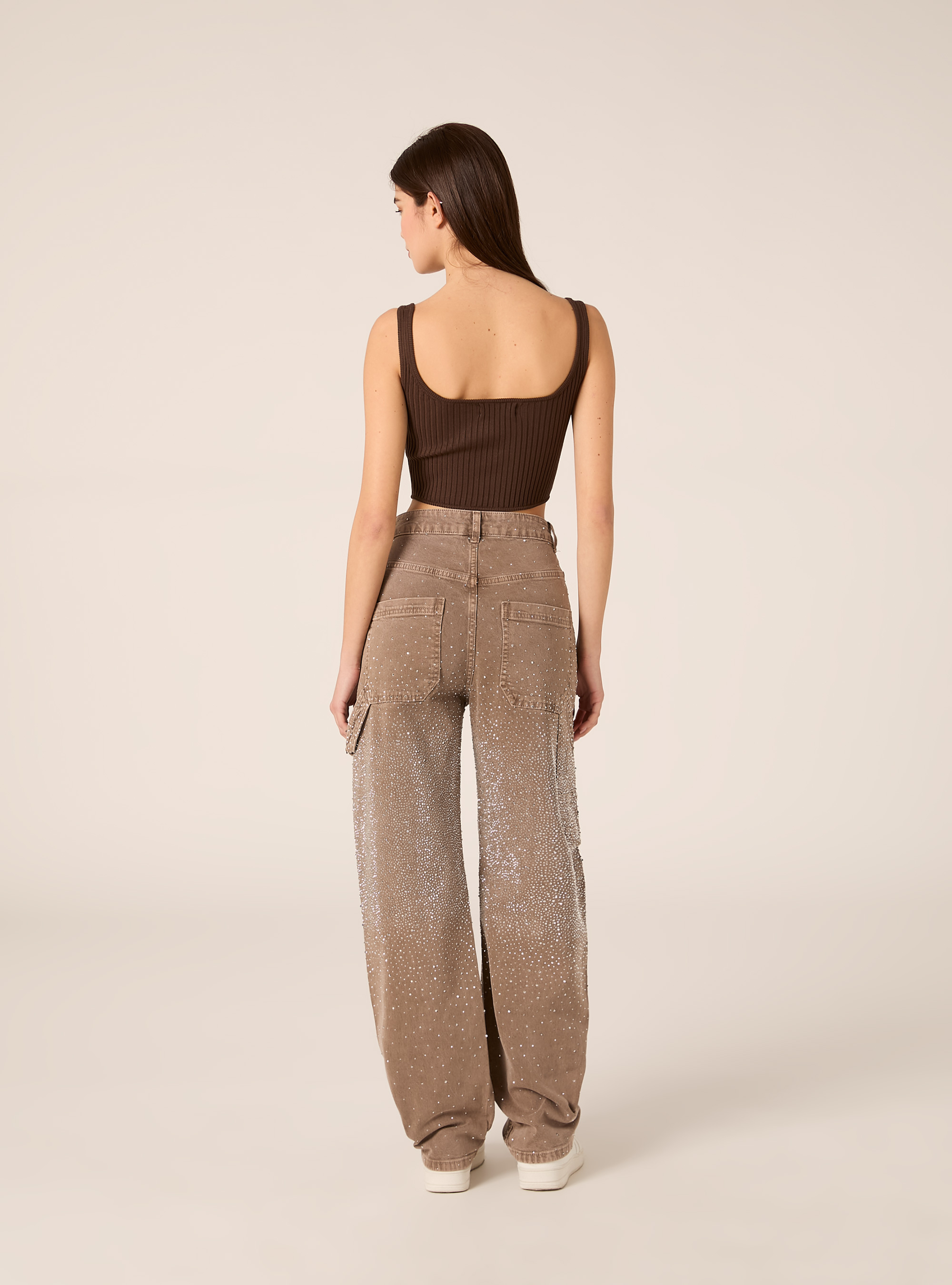 Strick-Tanktop, BR2 BROWN MEDIUM