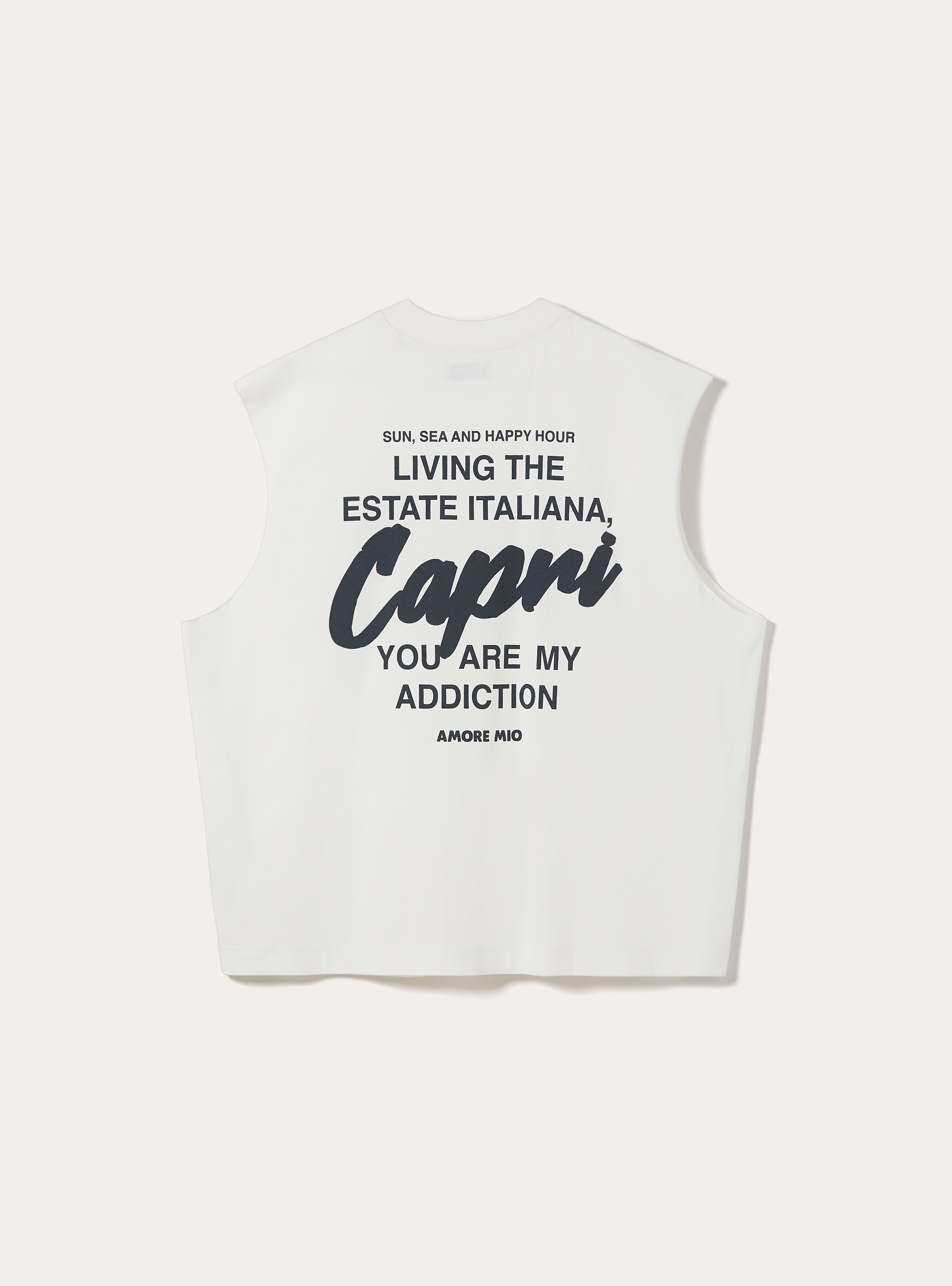 Boxy Fit Tanktop Capri Amore Mio, WH2 WHITE