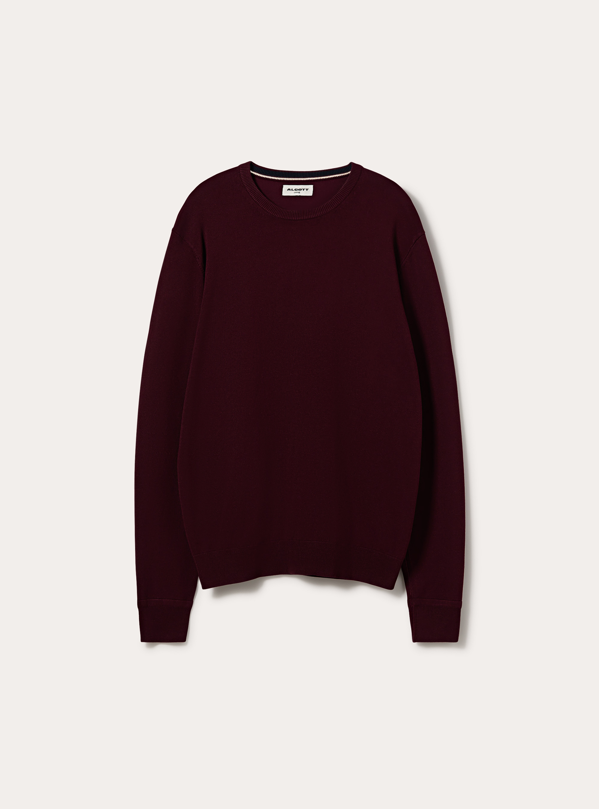 Lenzing Ecovero viscose crewneck pullover, BO1 BORDEAUX DARK