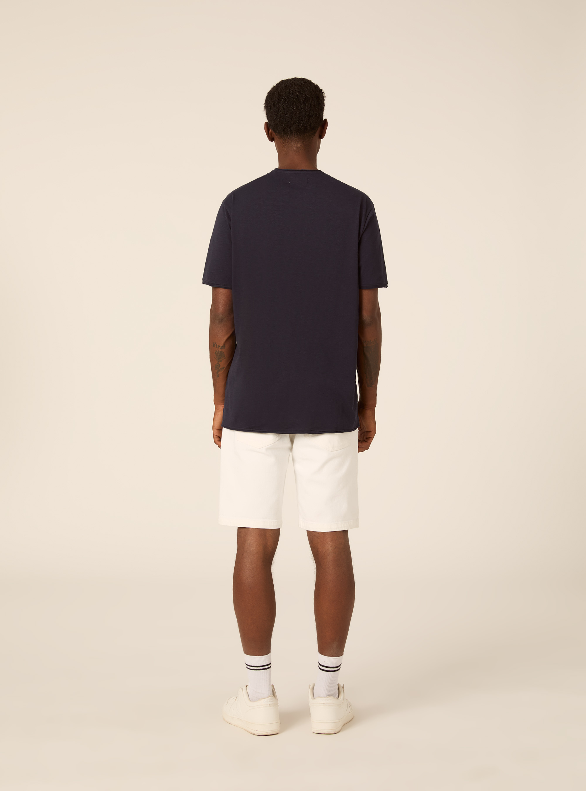 T-shirt slub tinta unita, NAVY SCURO