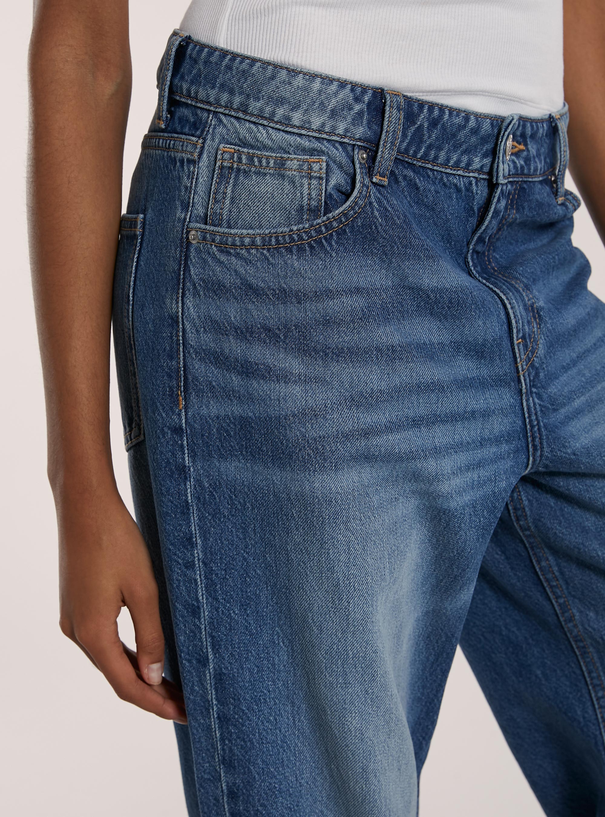 Jean de coupe ample, D003 MEDIUM BLUE