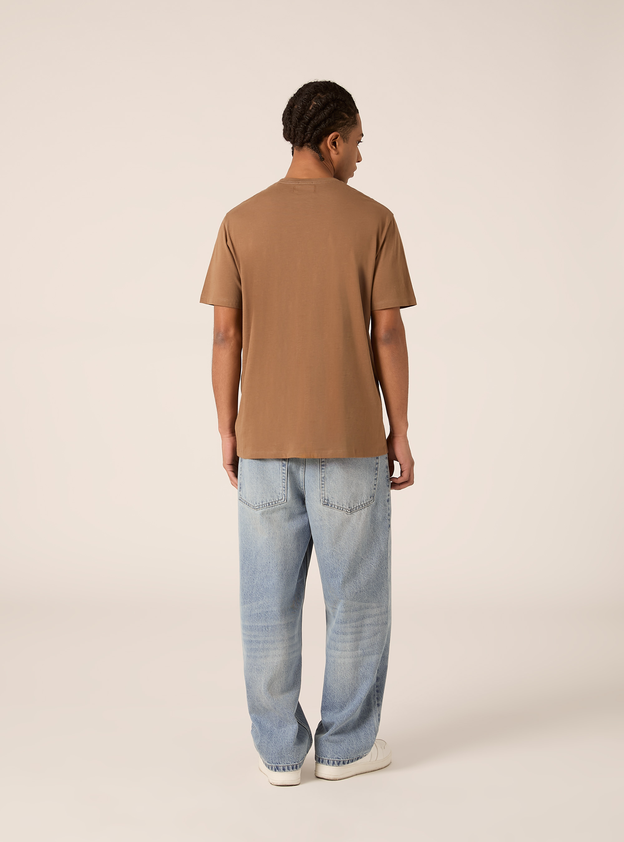 Camiseta b&aacute;sica de algod&oacute;n, BR2 BROWN MEDIUM