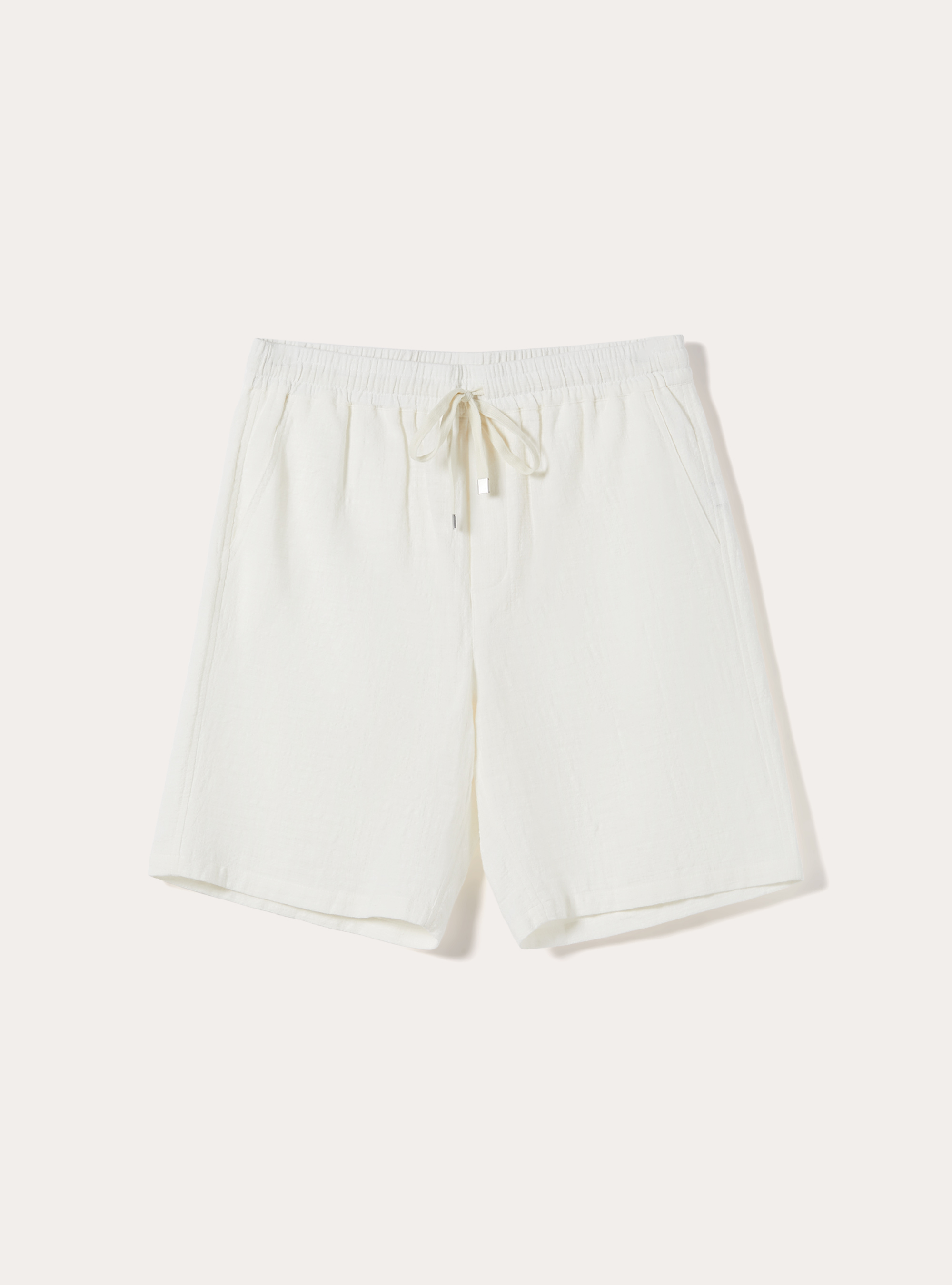 Bermudas de algod&oacute;n con cintura el&aacute;stica, WH2 WHITE