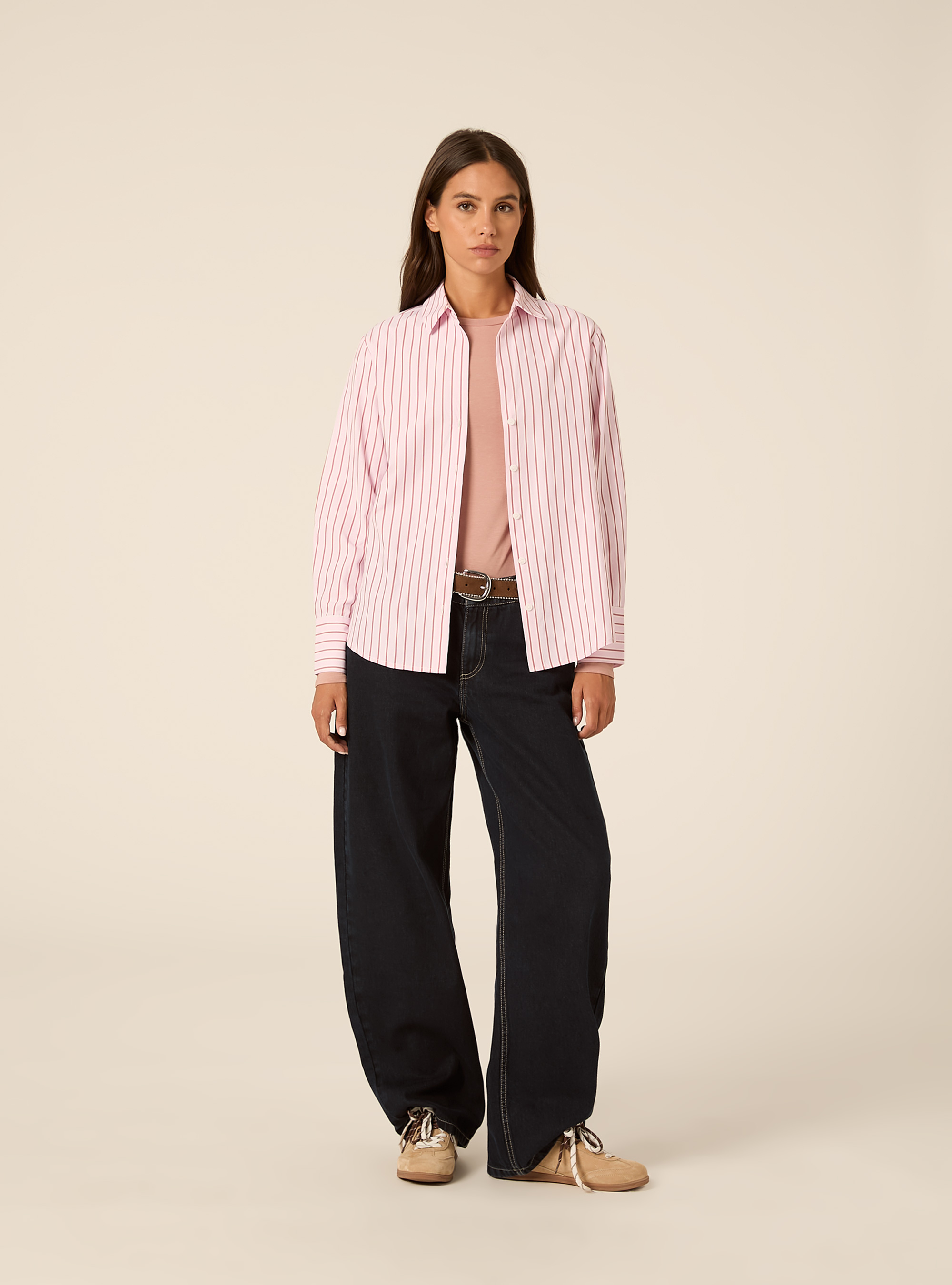 Gestreiftes Popeline-Hemd im Regular Fit, PK2 PINK MEDIUM