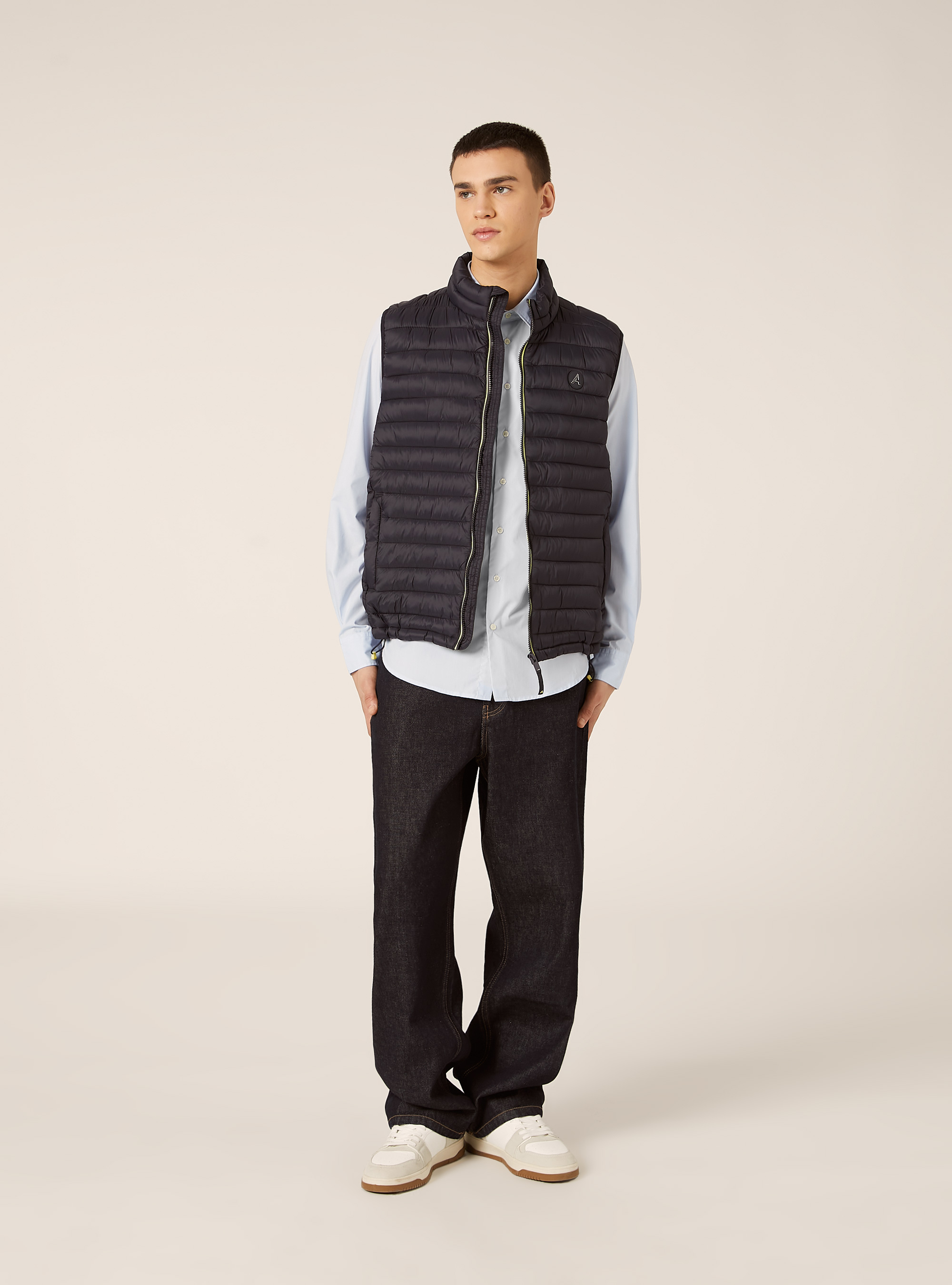 Padded sleeveless jacket with contrasting zip, NA2 NAVY MEDIUM