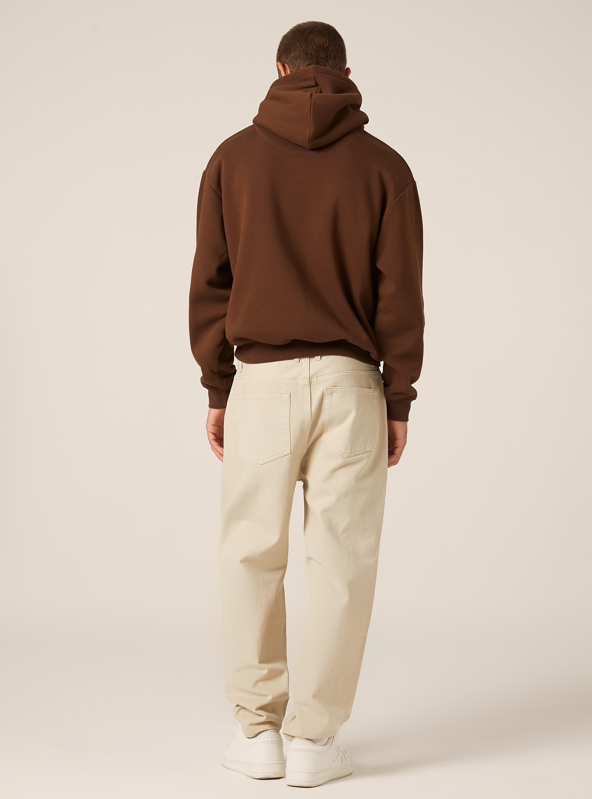 Sweat &agrave; capuche coupe boxy, BR2 BROWN MEDIUM