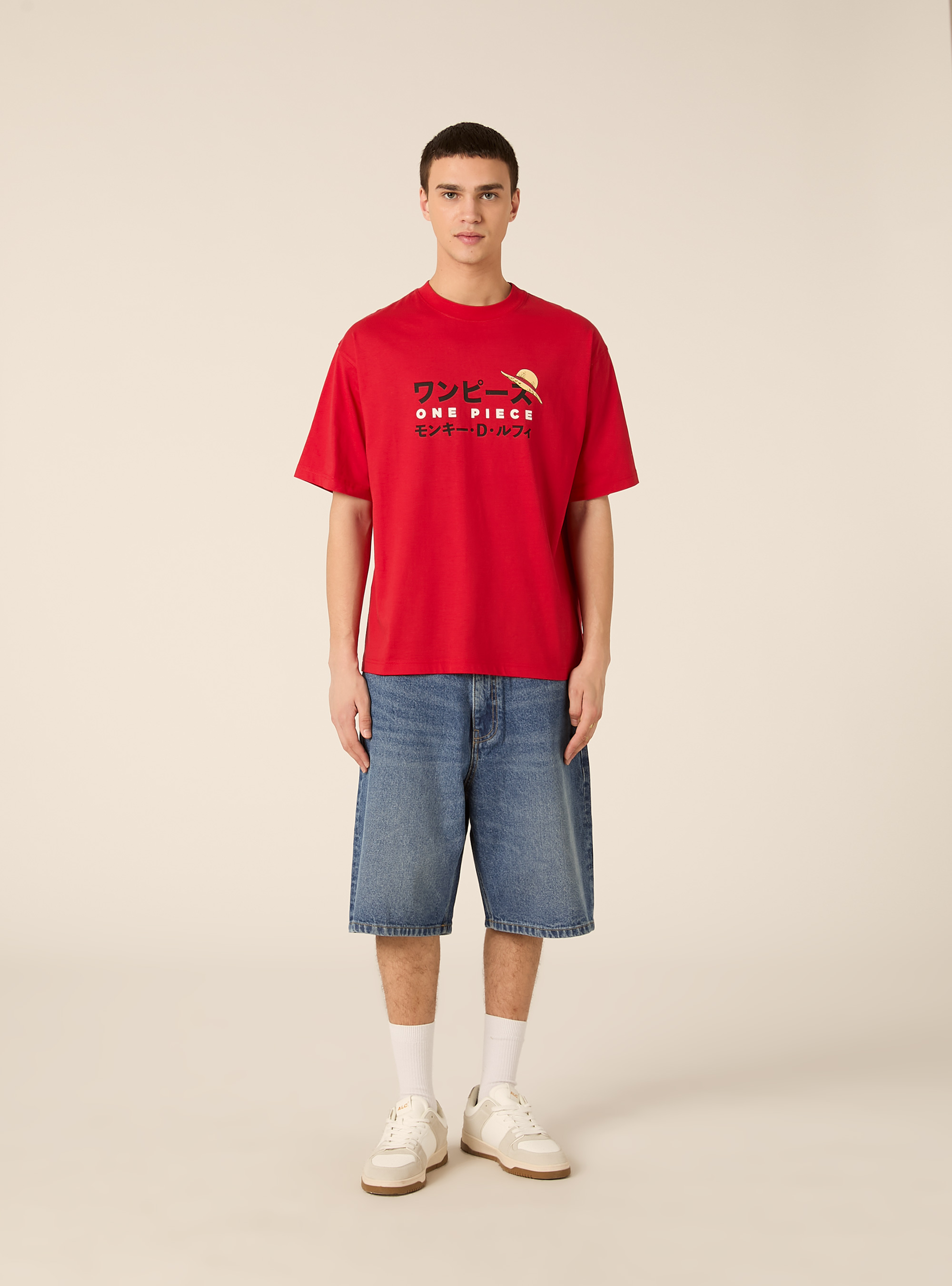 Camiseta de corte recto One Piece / Alcott, RD2 RED MEDIUM