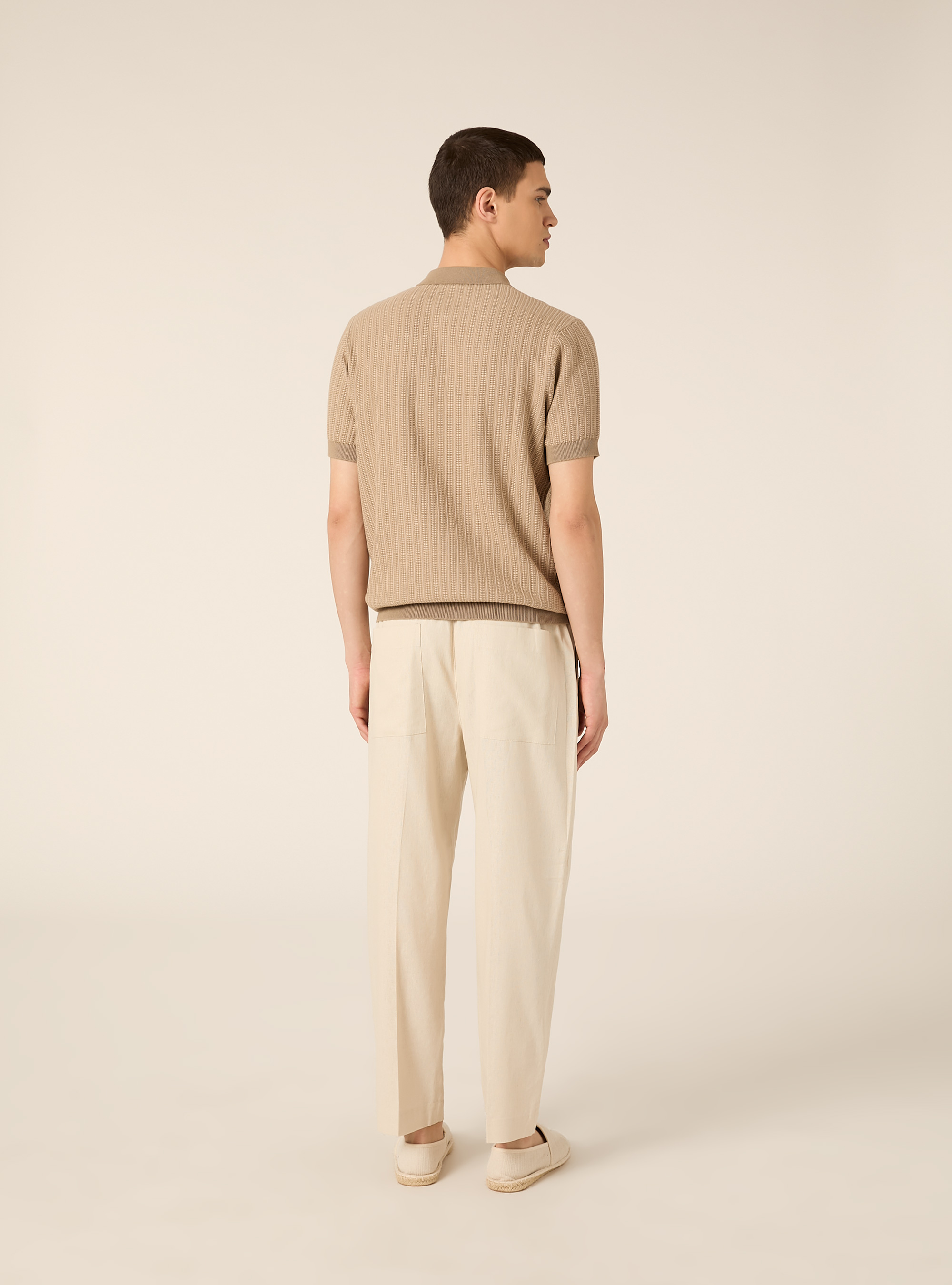 Strick-Polohemd mit Rei&szlig;verschluss, BG2 BEIGE MEDIUM