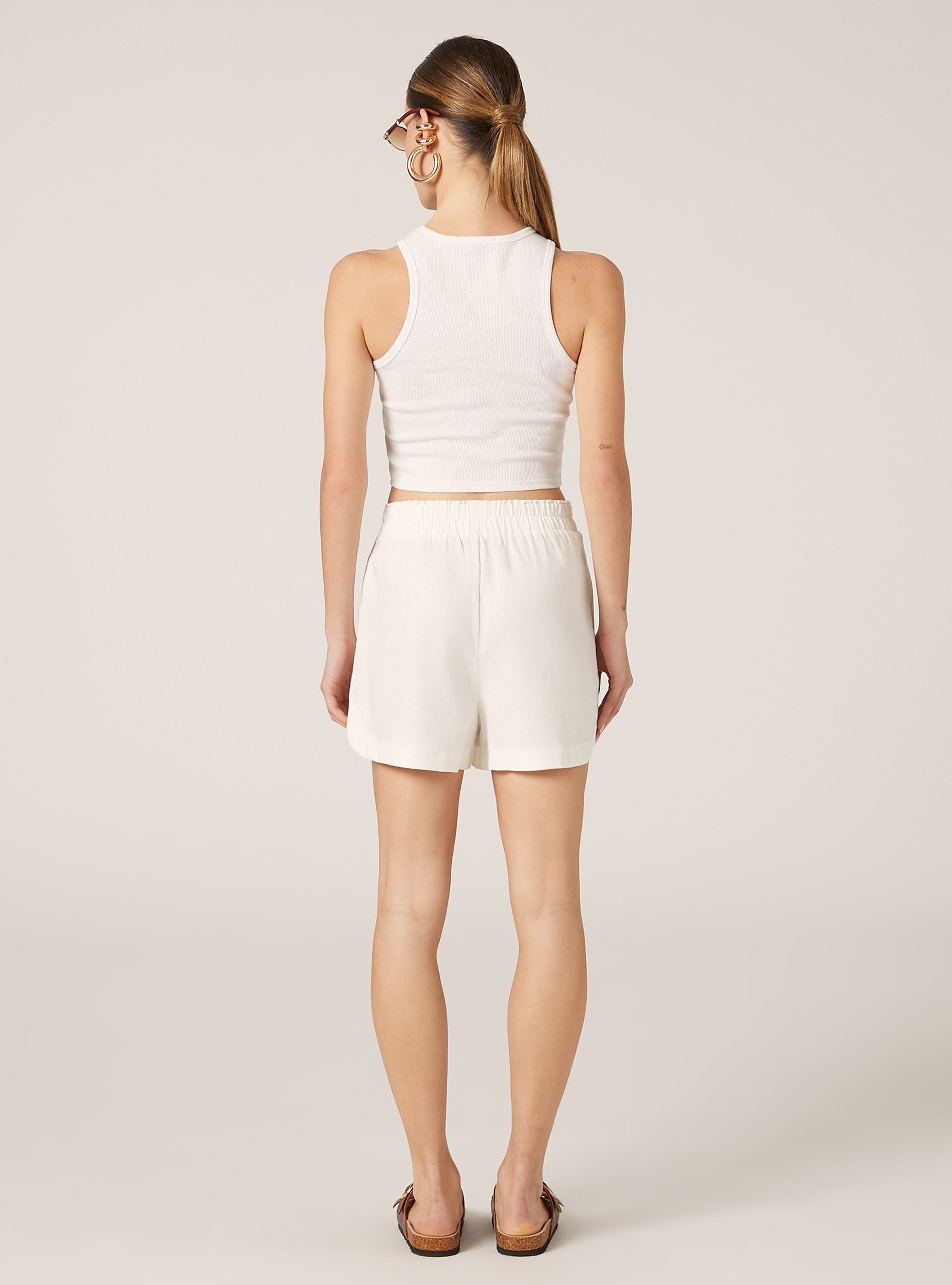 Short en lin, WH2 WHITE