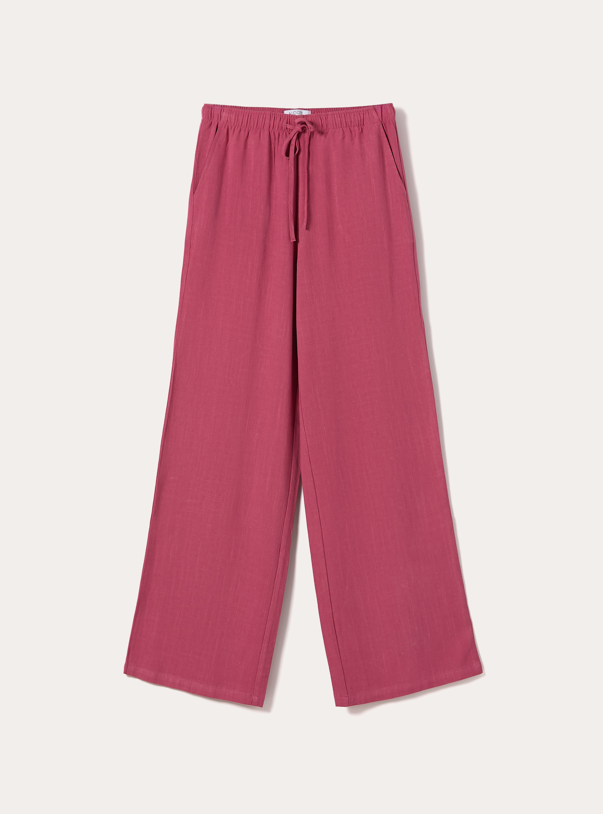 Palazzo-Hose aus Leinenmischgewebe, PK1 PINK DARK