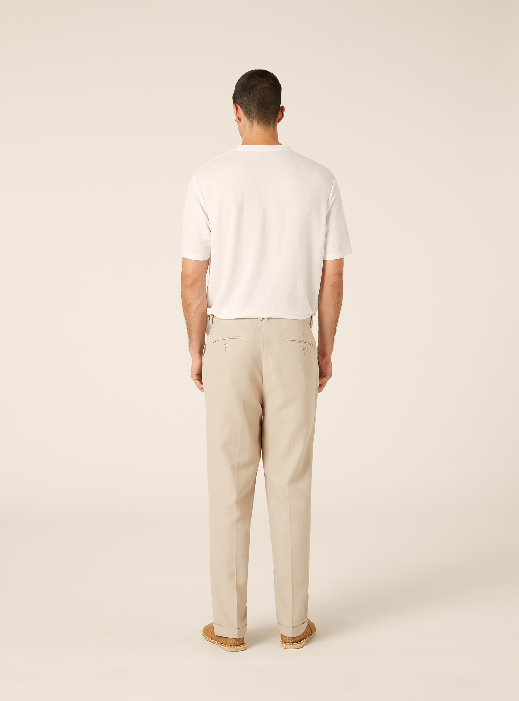 Lightweight Tailored Linen Blend Trousers, BG2 BEIGE MEDIUM