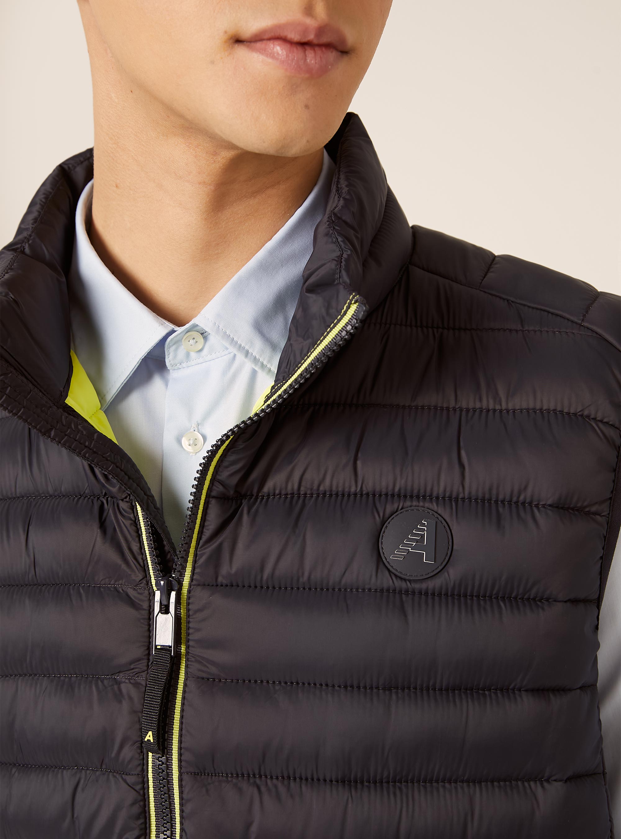 Padded sleeveless jacket with contrasting zip, NA2 NAVY MEDIUM