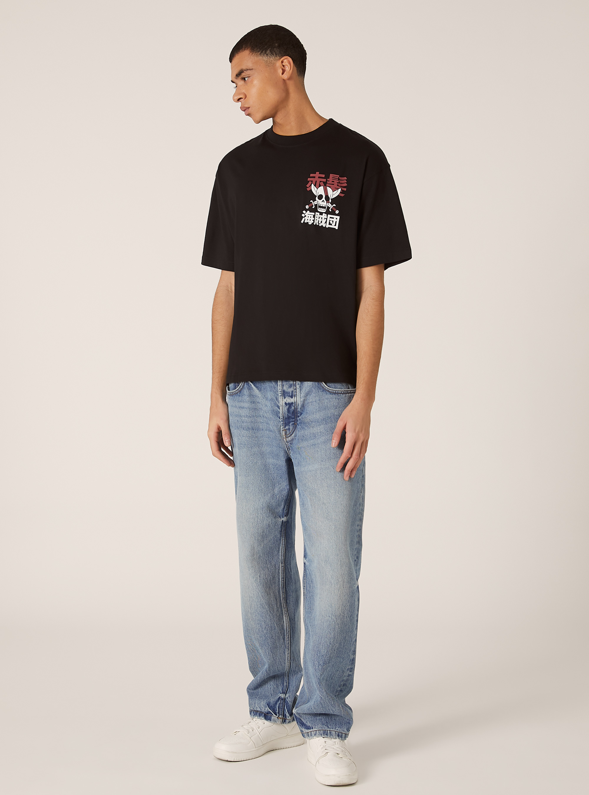 Camiseta de corte recto One Piece / Alcott, BK1 BLACK
