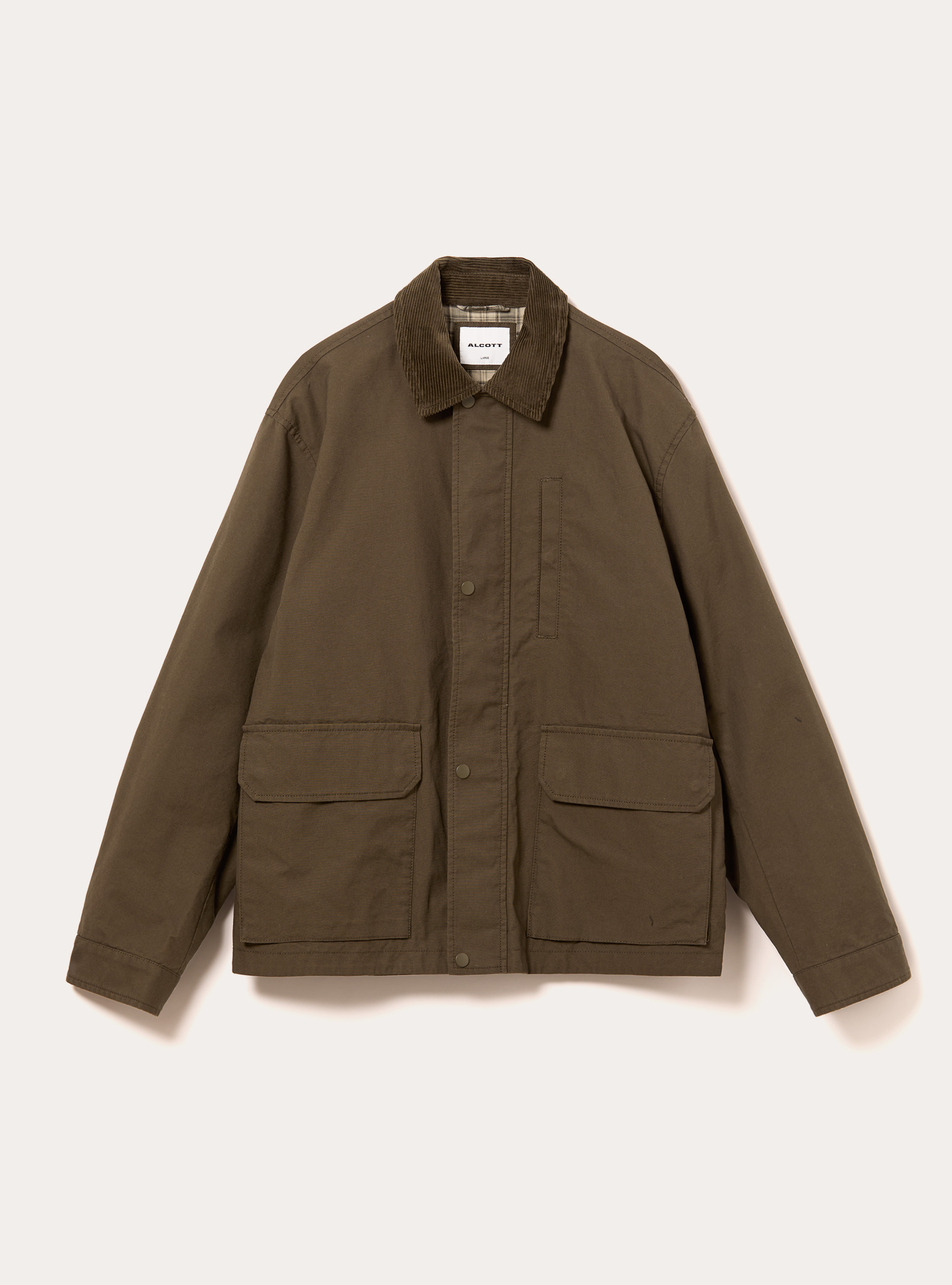 Veste en toile coupe carr&eacute;e, KY1 KAKY DARK