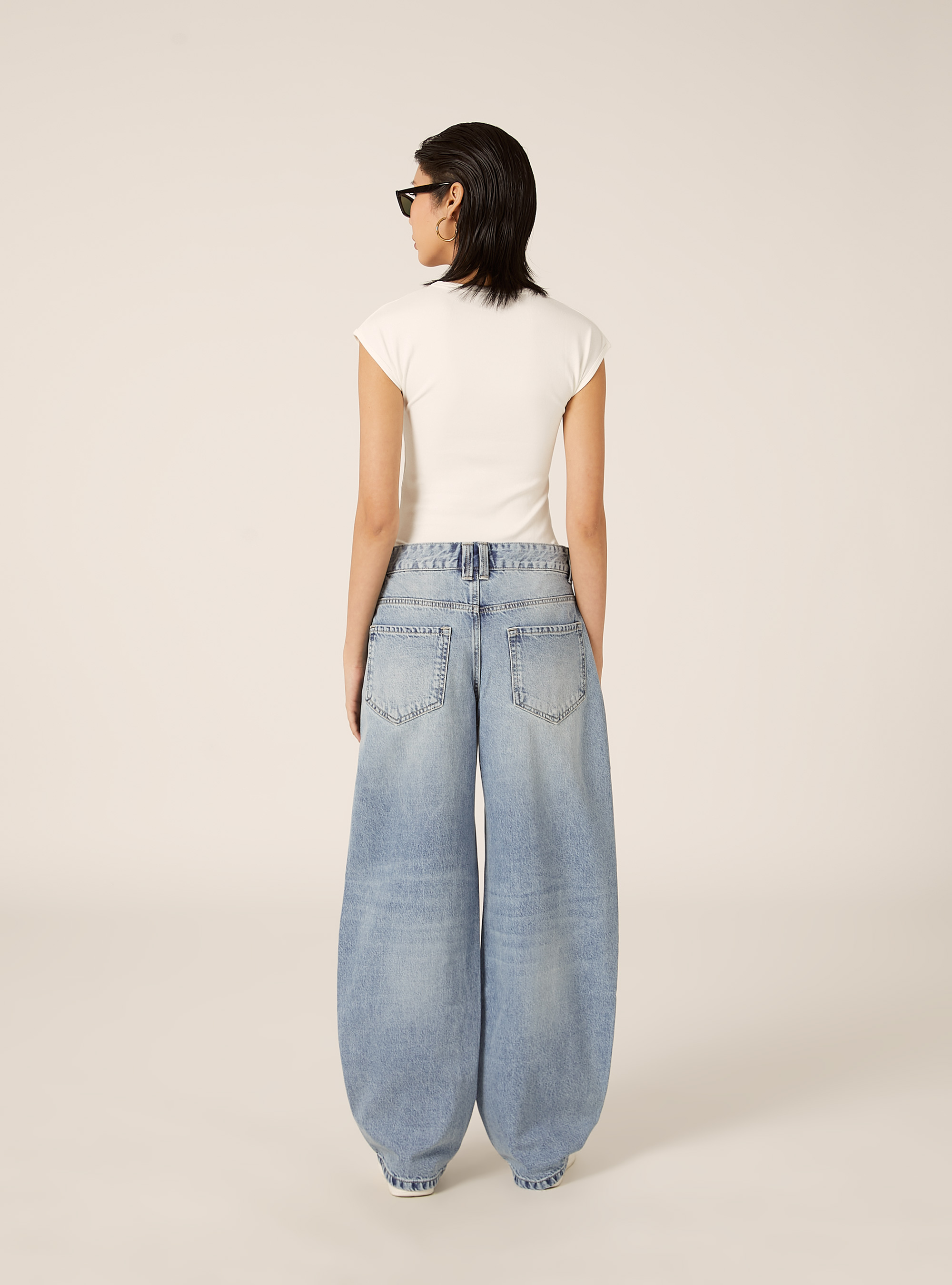 Baggy Barrel Jeans, D006 AZURE
